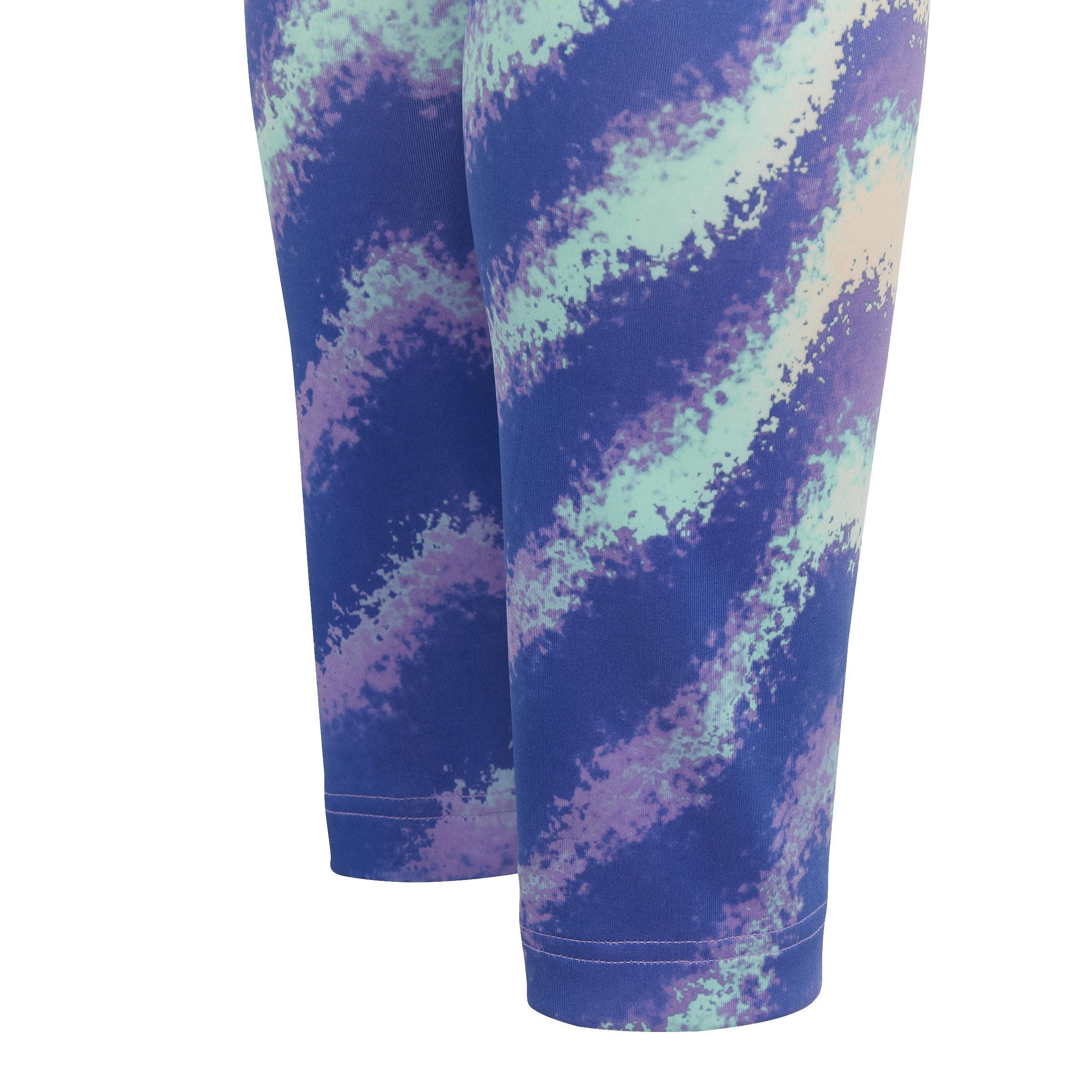 Kids Dance Aeroready Printed Leggings, Orange, A901_ONE, large image number 3