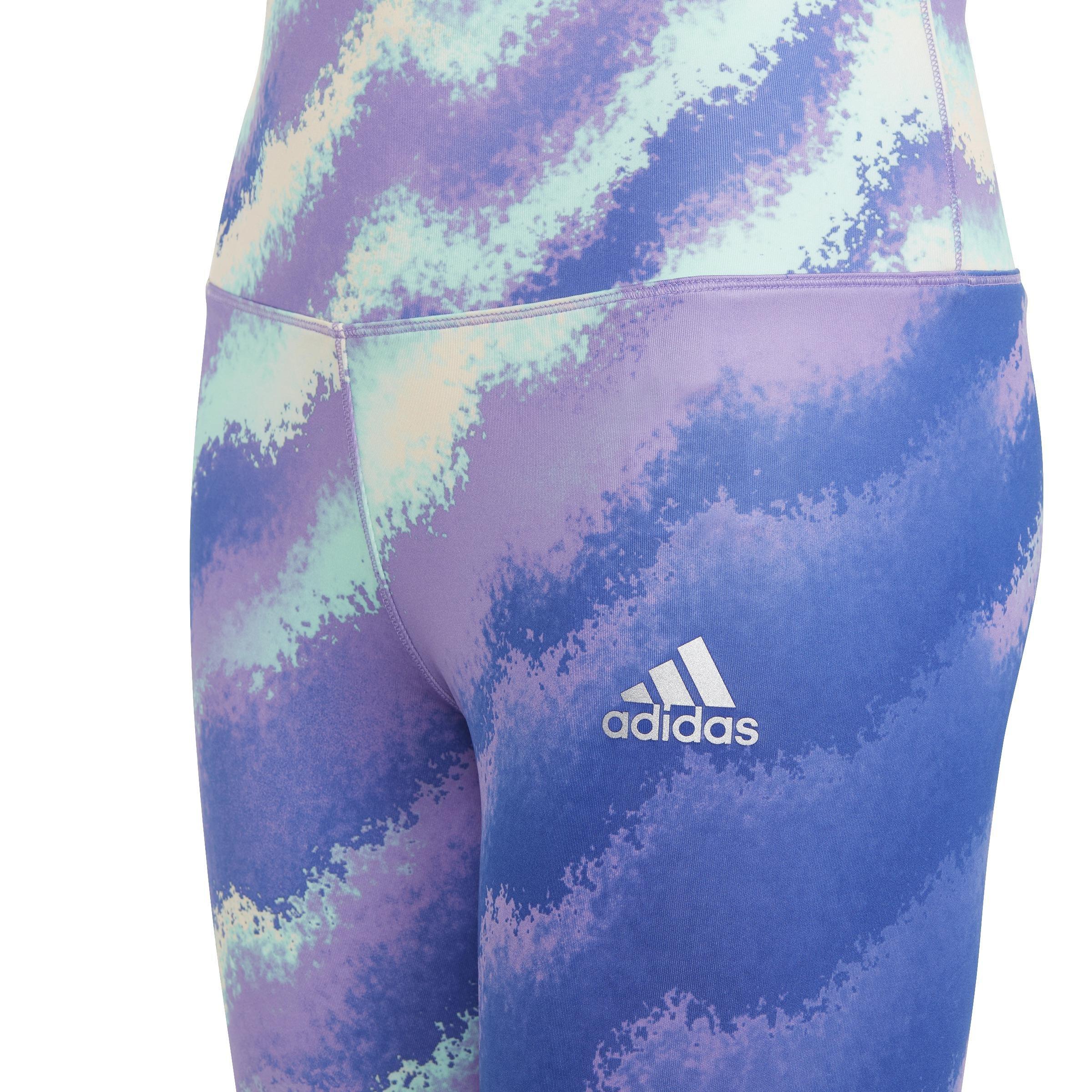 Kids Dance Aeroready Printed Leggings, Orange, A901_ONE, large image number 5