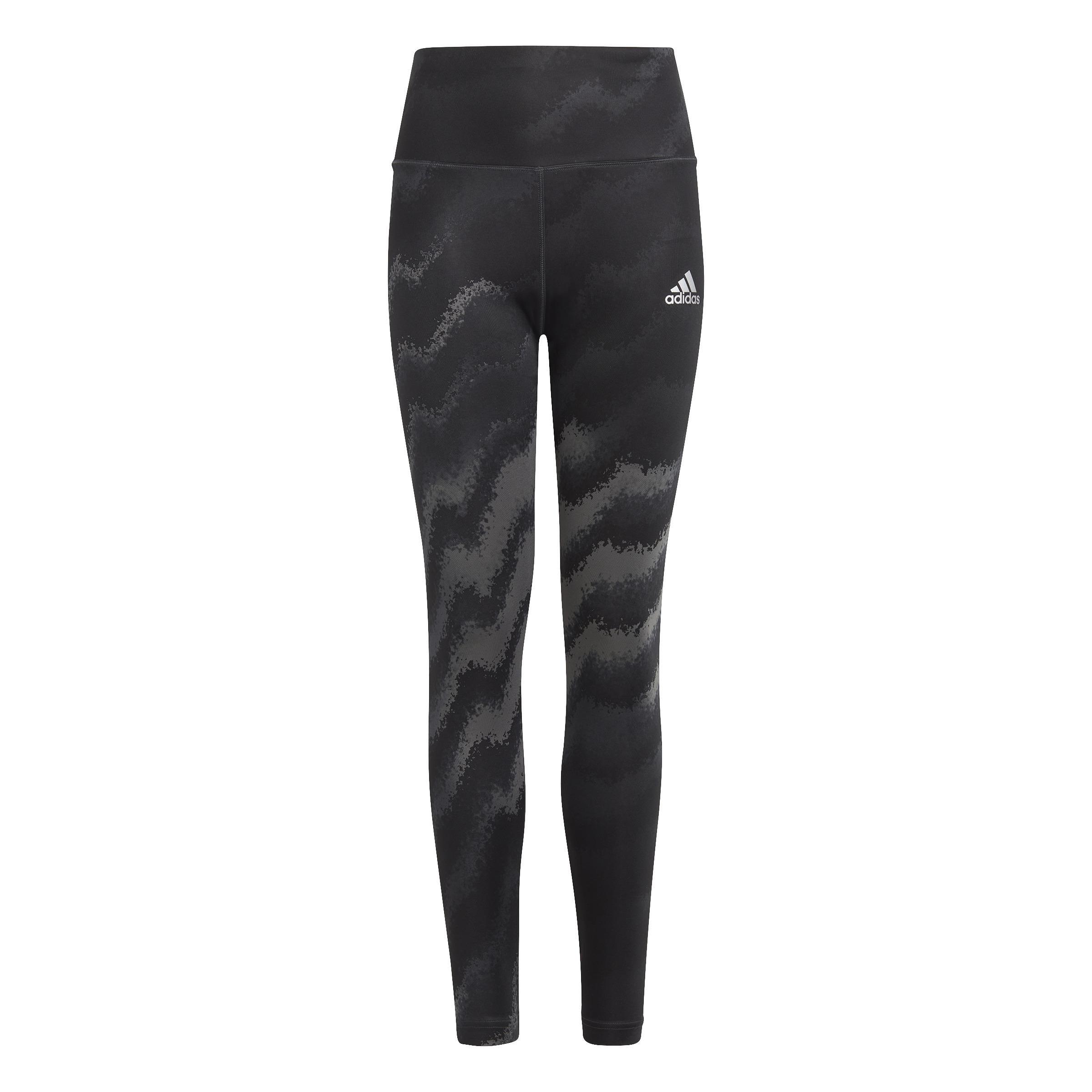 Kids Dance Aeroready High-Waisted Printed Leggings, Grey, , large image number 0