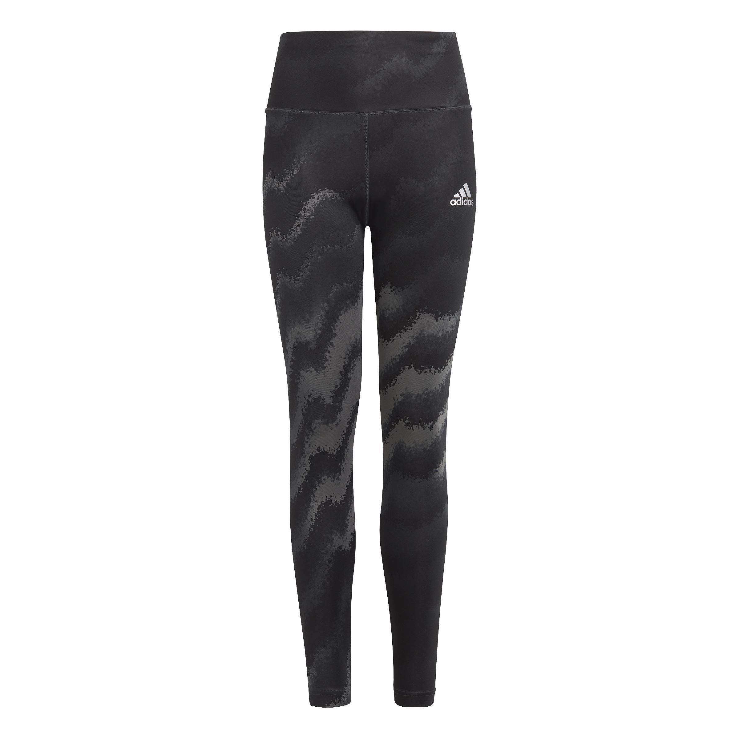 Kids Dance Aeroready High-Waisted Printed Leggings, Grey, , large image number 1