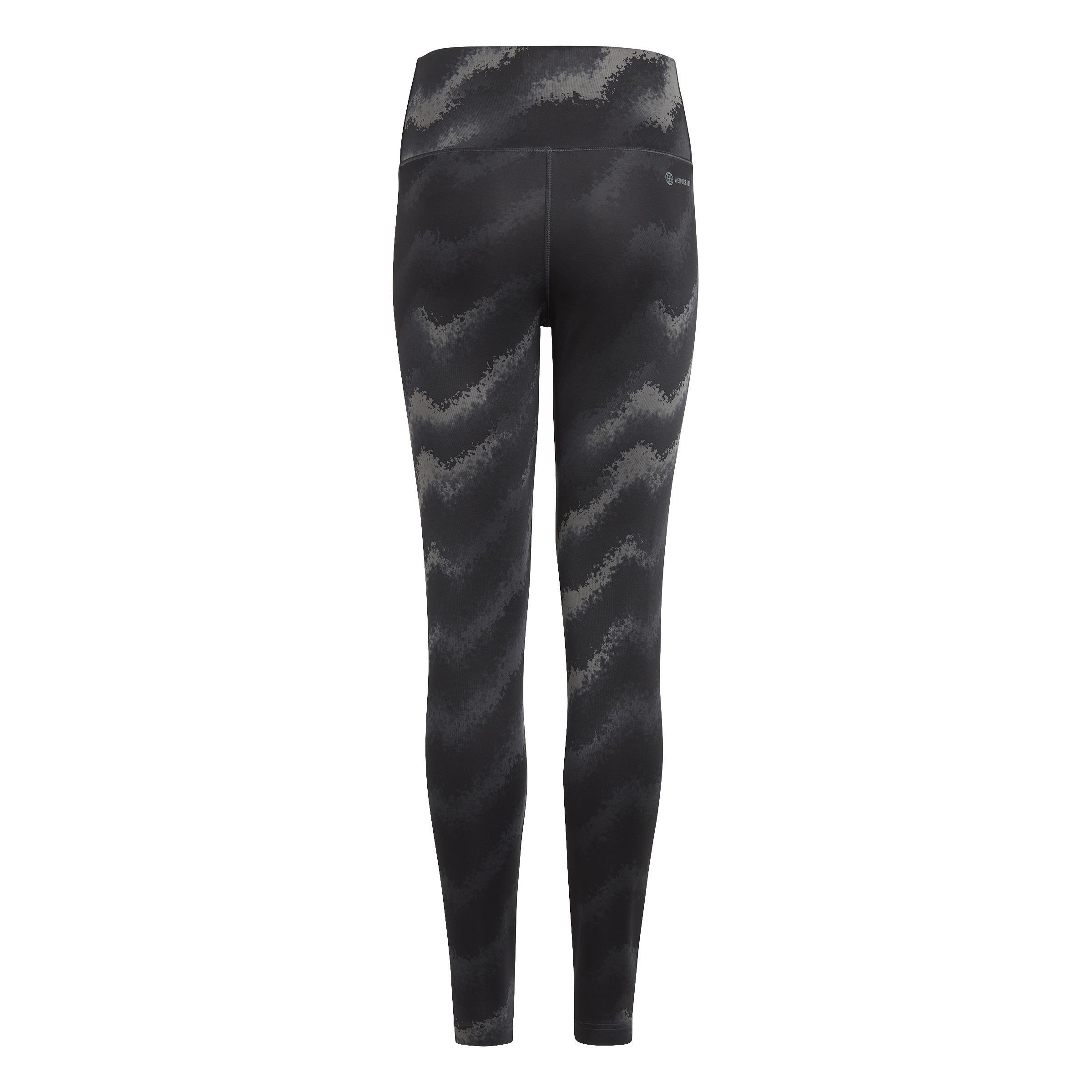 Kids Dance Aeroready High-Waisted Printed Leggings, Grey, A901_ONE, large image number 2