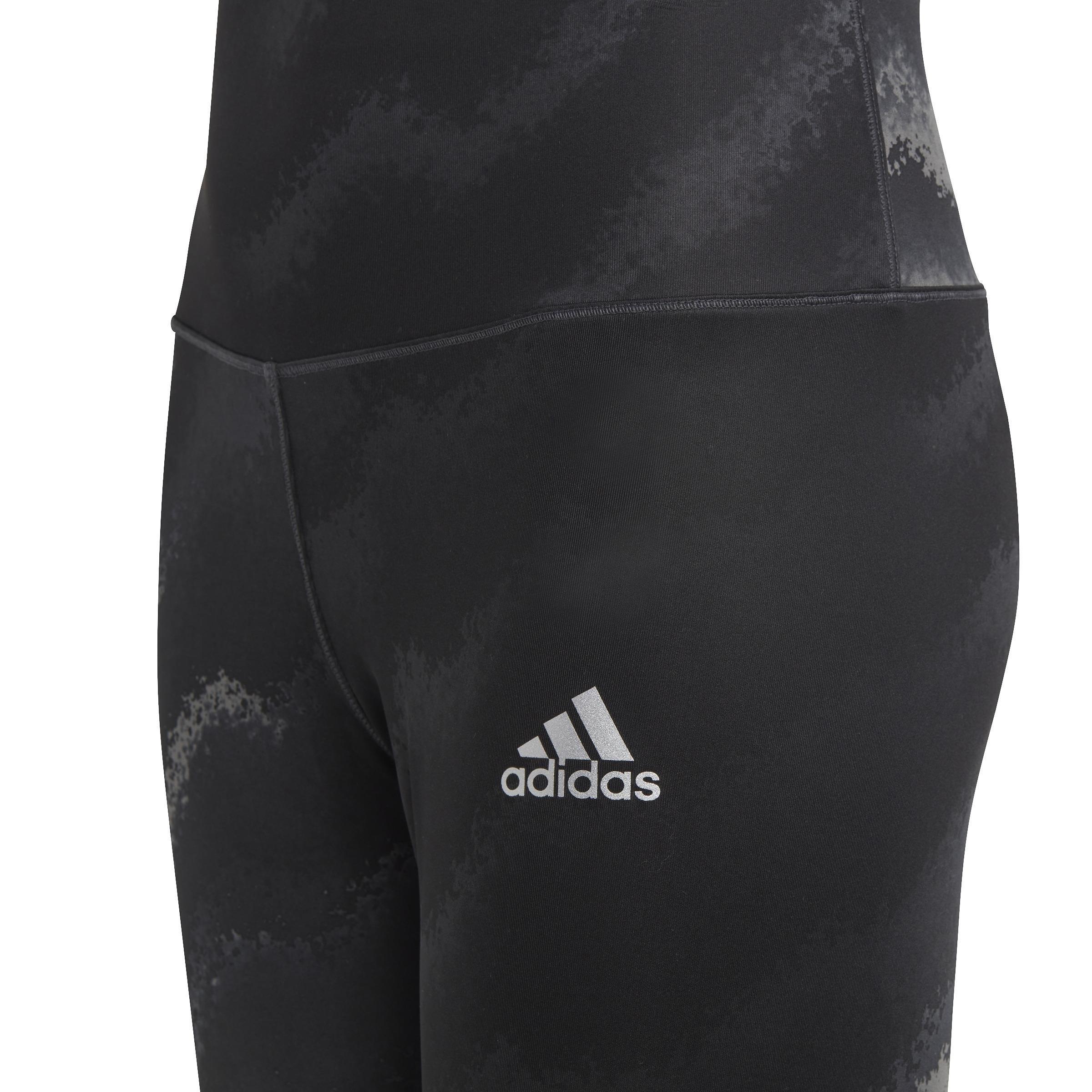 Kids Dance Aeroready High-Waisted Printed Leggings, Grey, A901_ONE, large image number 3