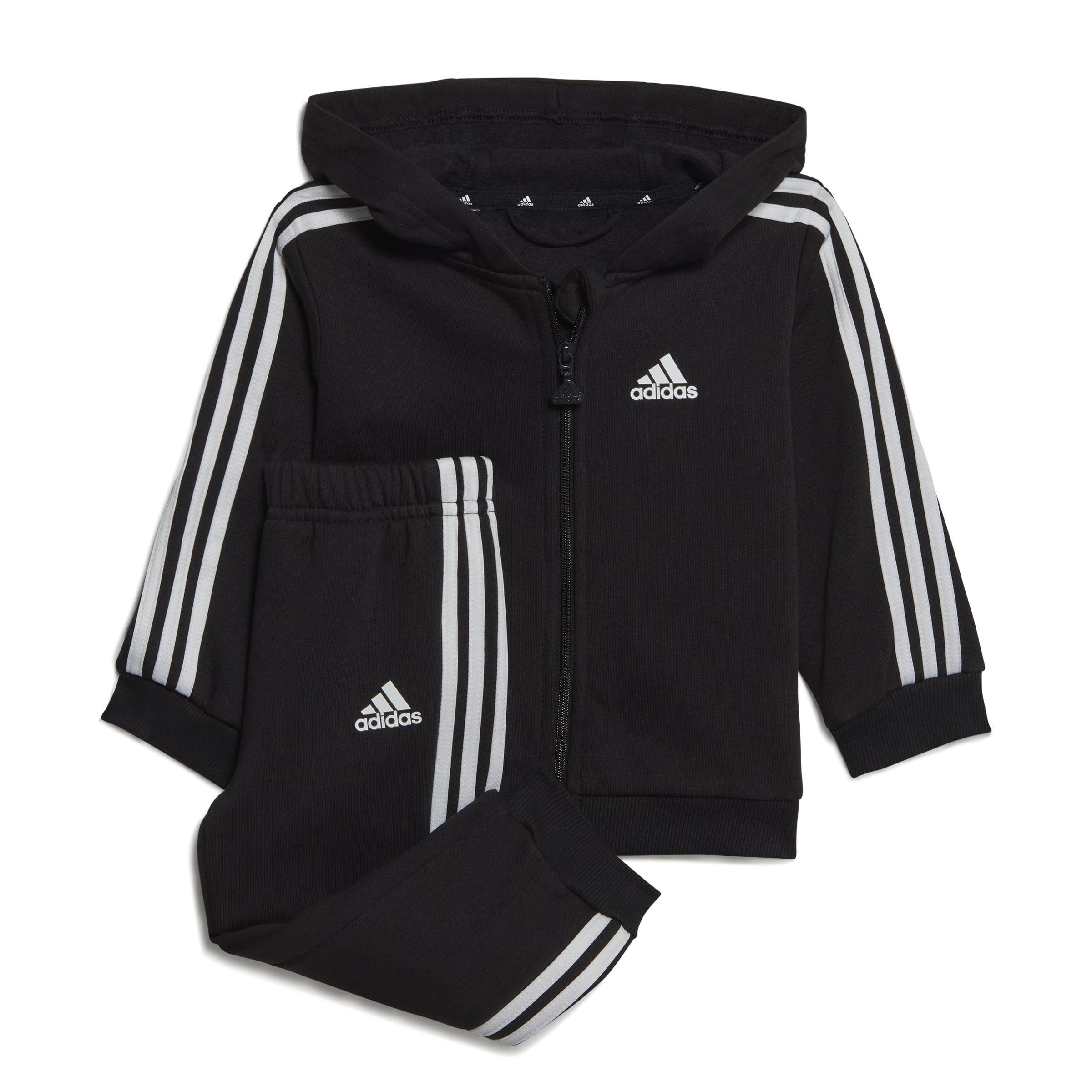 Kids Unisex Essentials Full-Zip Hooded Jogger Set, Black, A901_ONE, large image number 0
