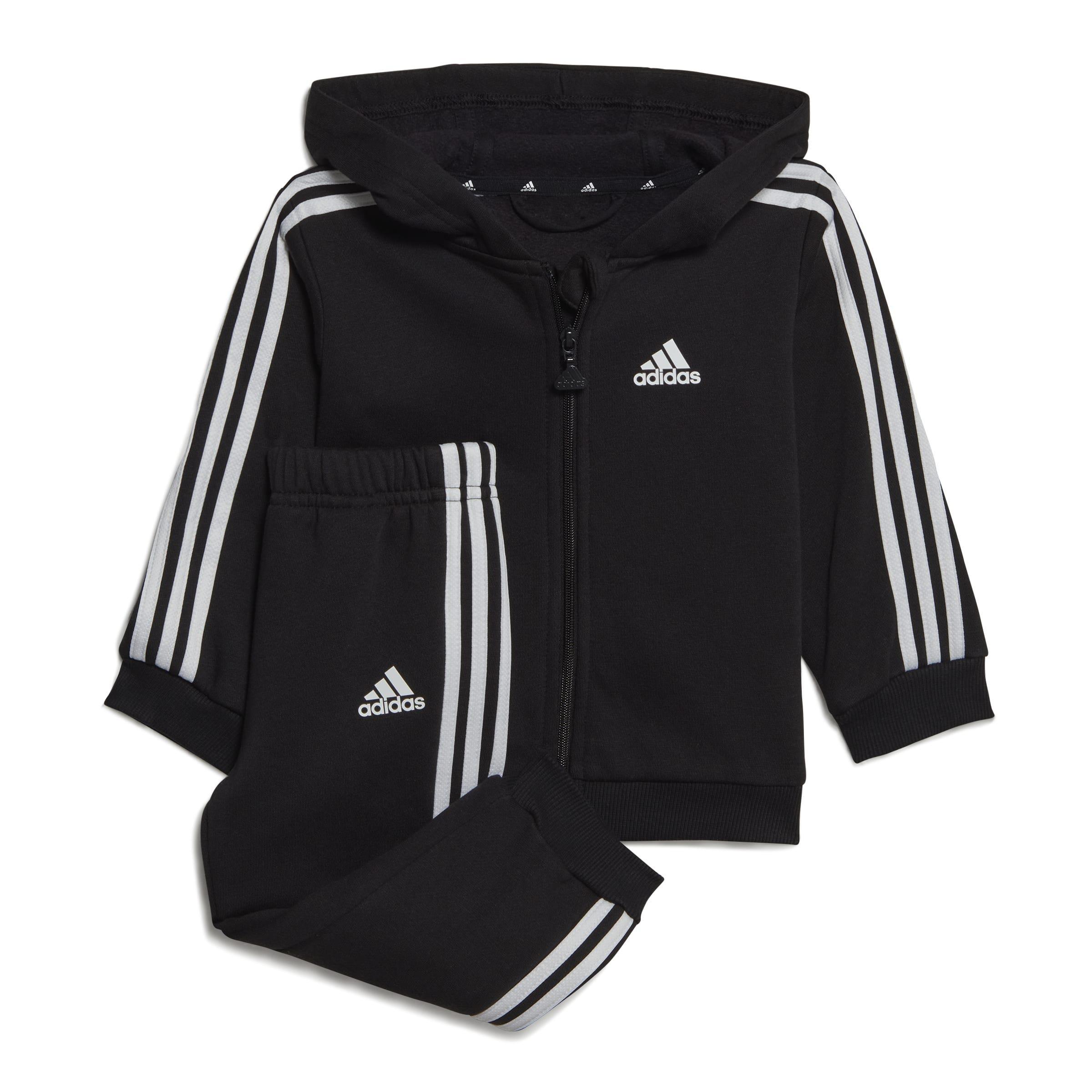 Kids Unisex Essentials Full-Zip Hooded Jogger Set, Black, A901_ONE, large image number 1