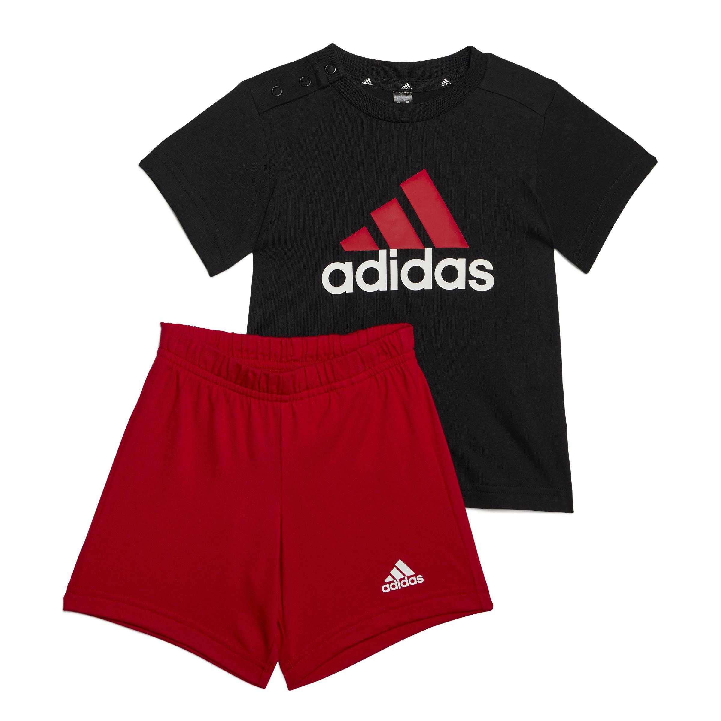 Unisex Kids Essentials Organic Cotton Tee and Shorts Set, Black, A901_ONE, large image number 0