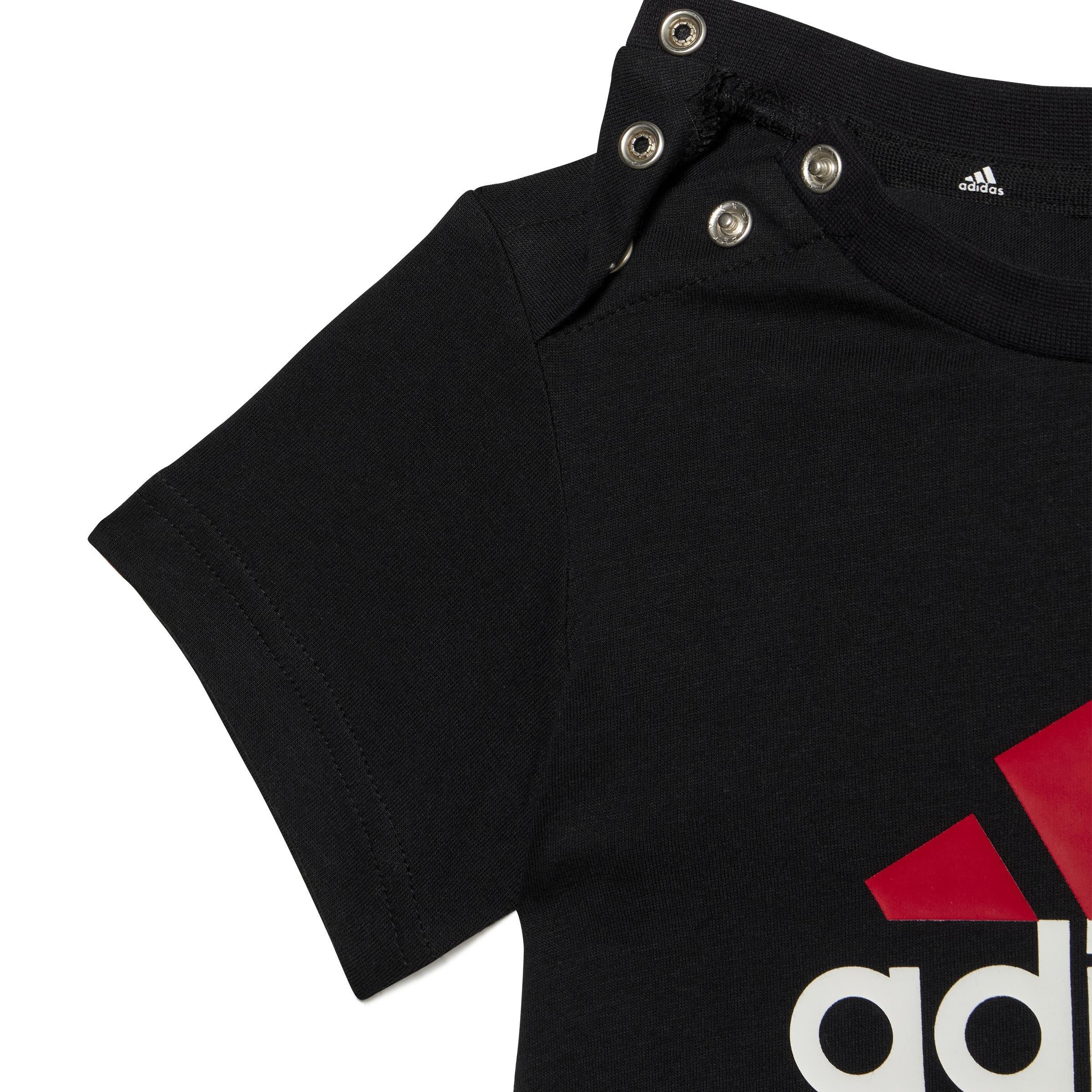 Unisex Kids Essentials Organic Cotton Tee and Shorts Set, Black, A901_ONE, large image number 4