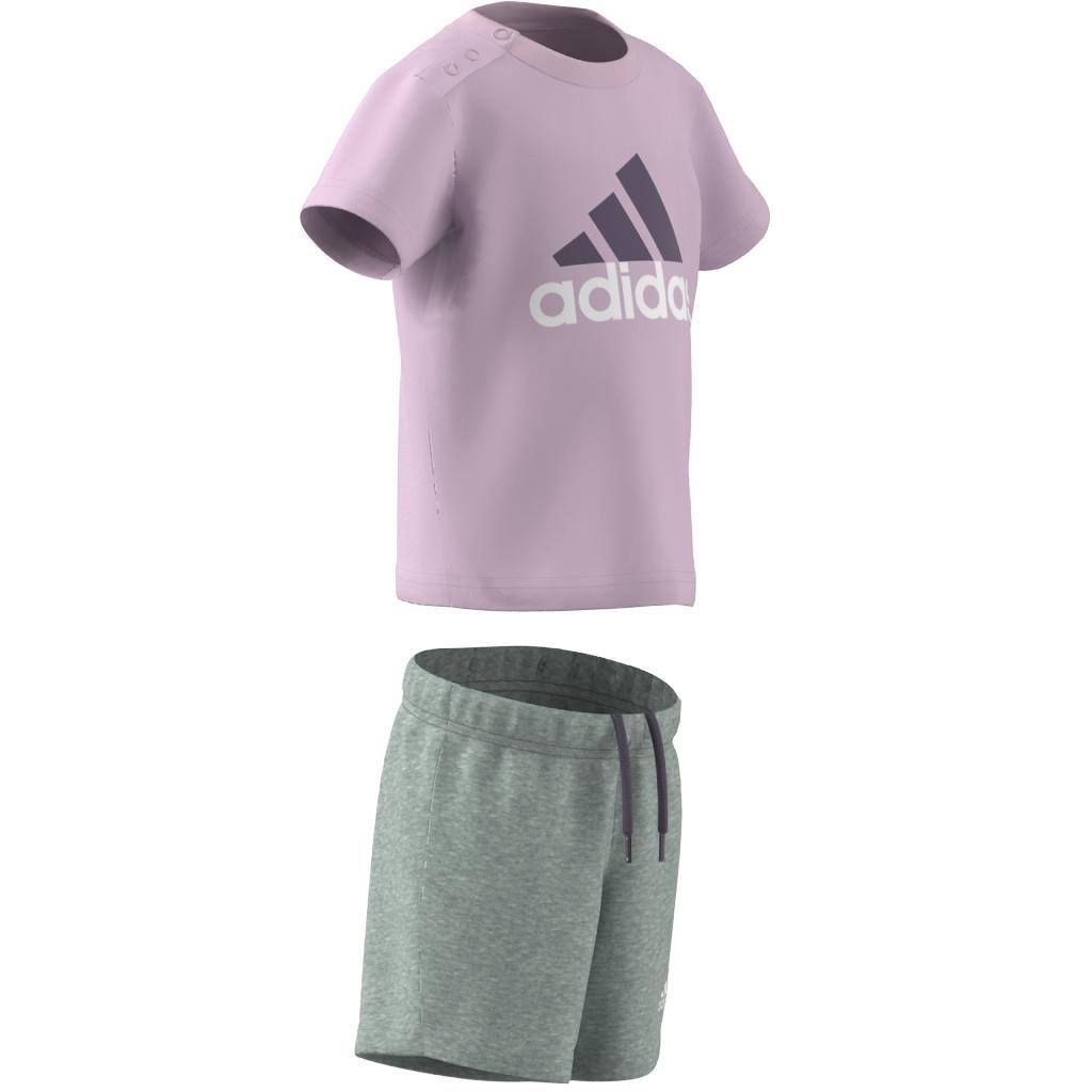 Kids Unisex Infant Organic Cotton Tee And Shorts Set, Pink, A901_ONE, large image number 7