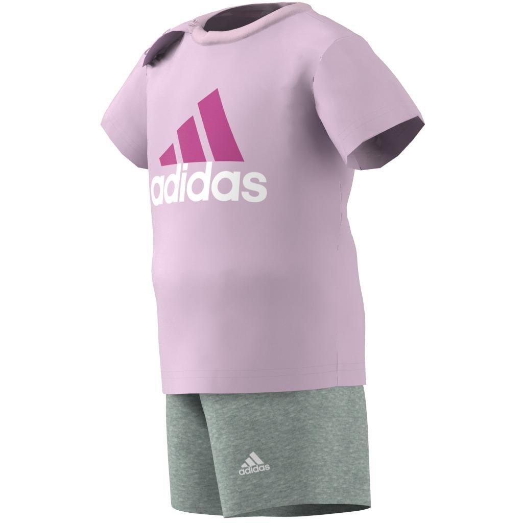Unisex Kids Organic Cotton Tee And Shorts Set, Pink, A901_ONE, large image number 9