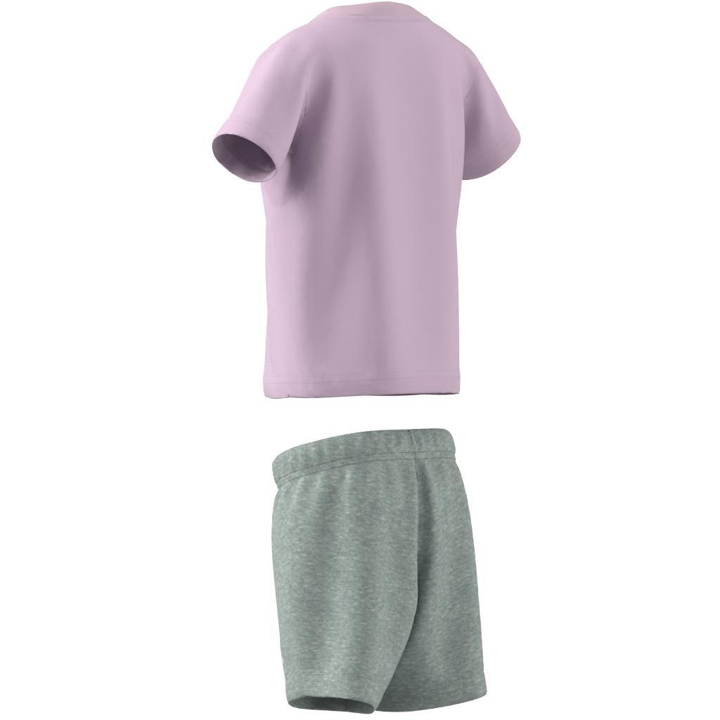 Unisex Kids Organic Cotton Tee And Shorts Set, Pink, A901_ONE, large image number 12