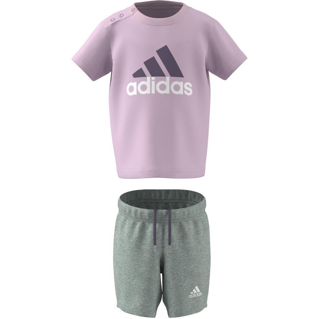 Unisex Kids Organic Cotton Tee And Shorts Set, Pink, A901_ONE, large image number 14
