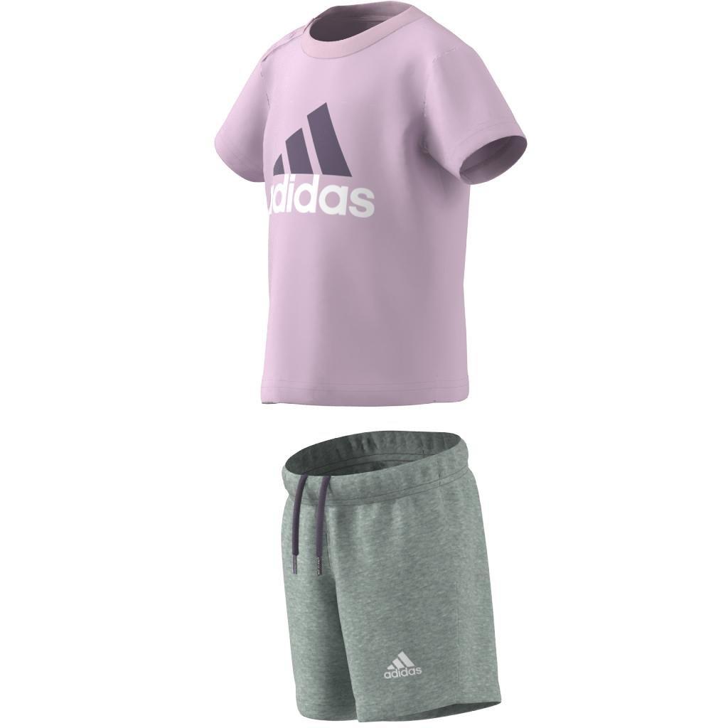 Kids Unisex Infant Organic Cotton Tee And Shorts Set, Pink, A901_ONE, large image number 16