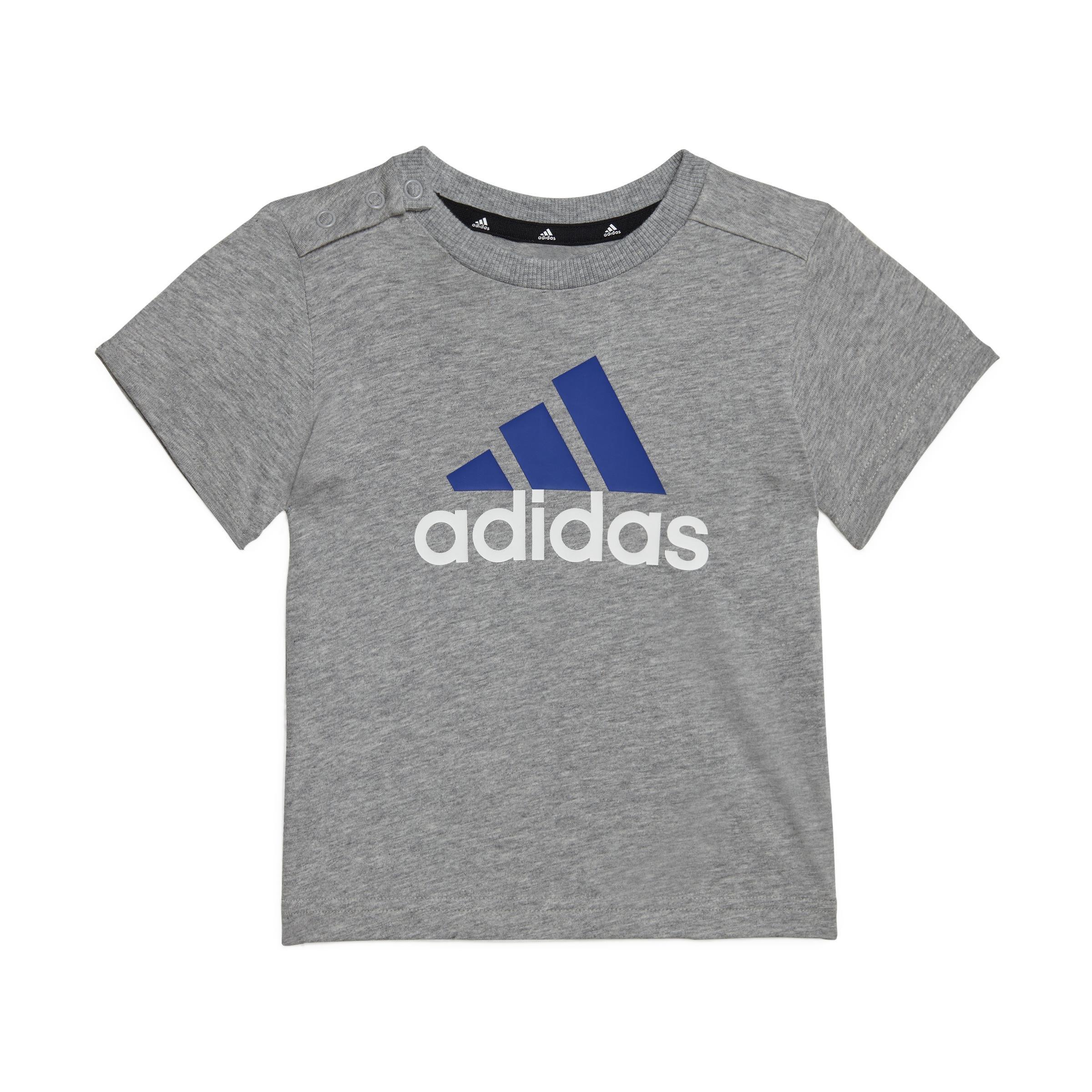 Unisex Kids Organic Cotton Tee And Shorts Set, Grey, A901_ONE, large image number 7