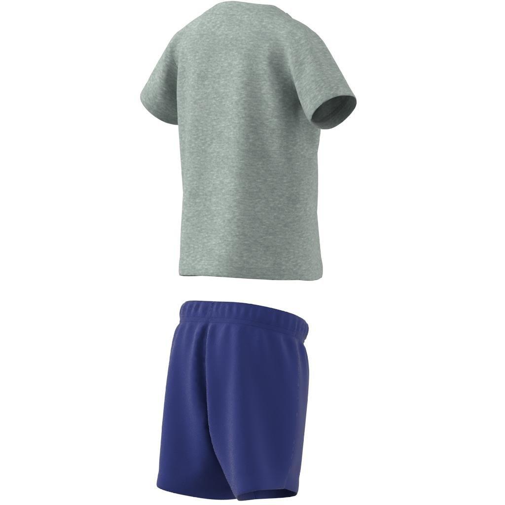 Unisex Kids Organic Cotton Tee And Shorts Set, Grey, A901_ONE, large image number 11