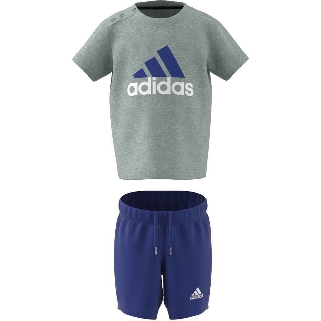 Unisex Kids Organic Cotton Tee And Shorts Set, Grey, A901_ONE, large image number 13