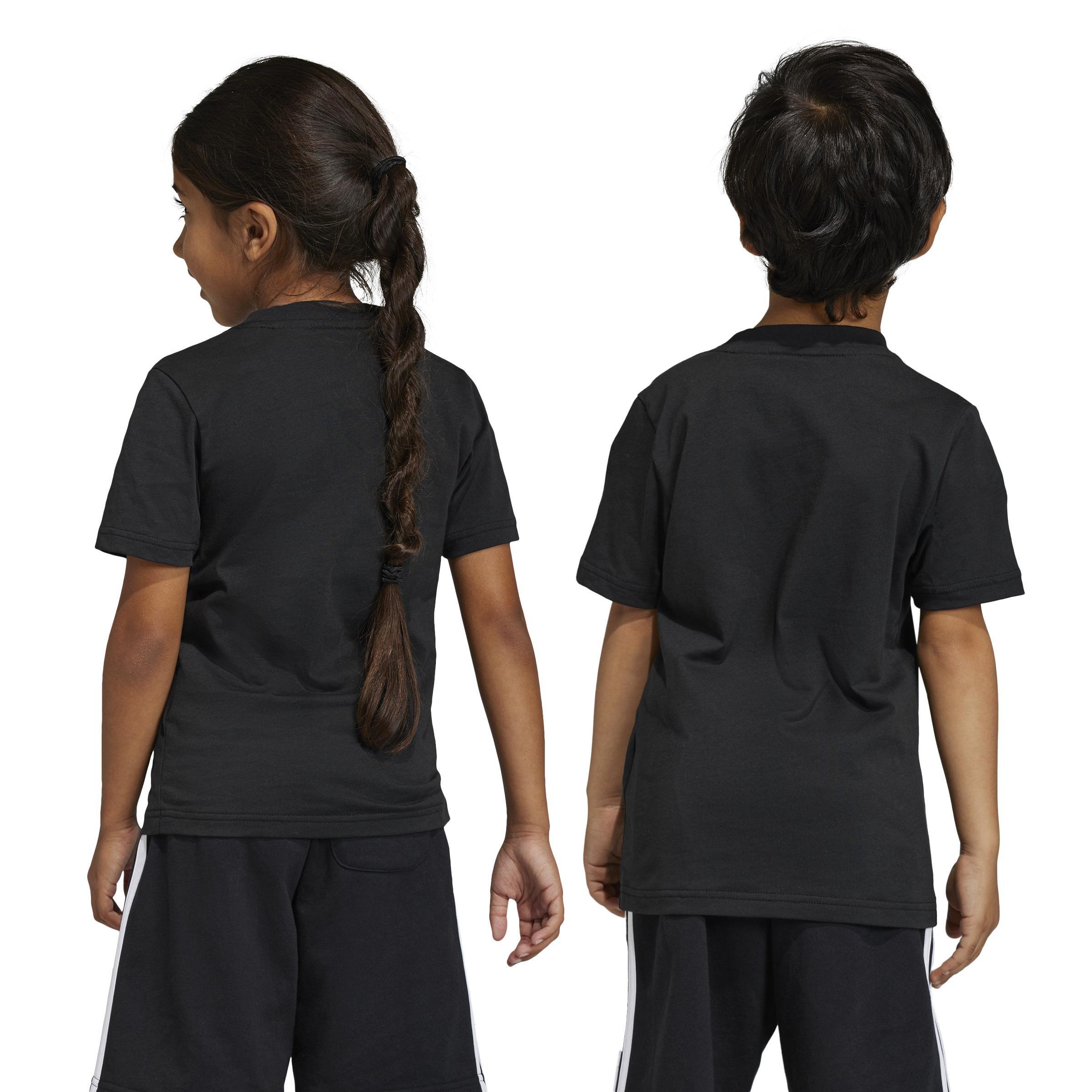 Unisex Kids Essentials Logo T-Shirt, Black, A901_ONE, large image number 3