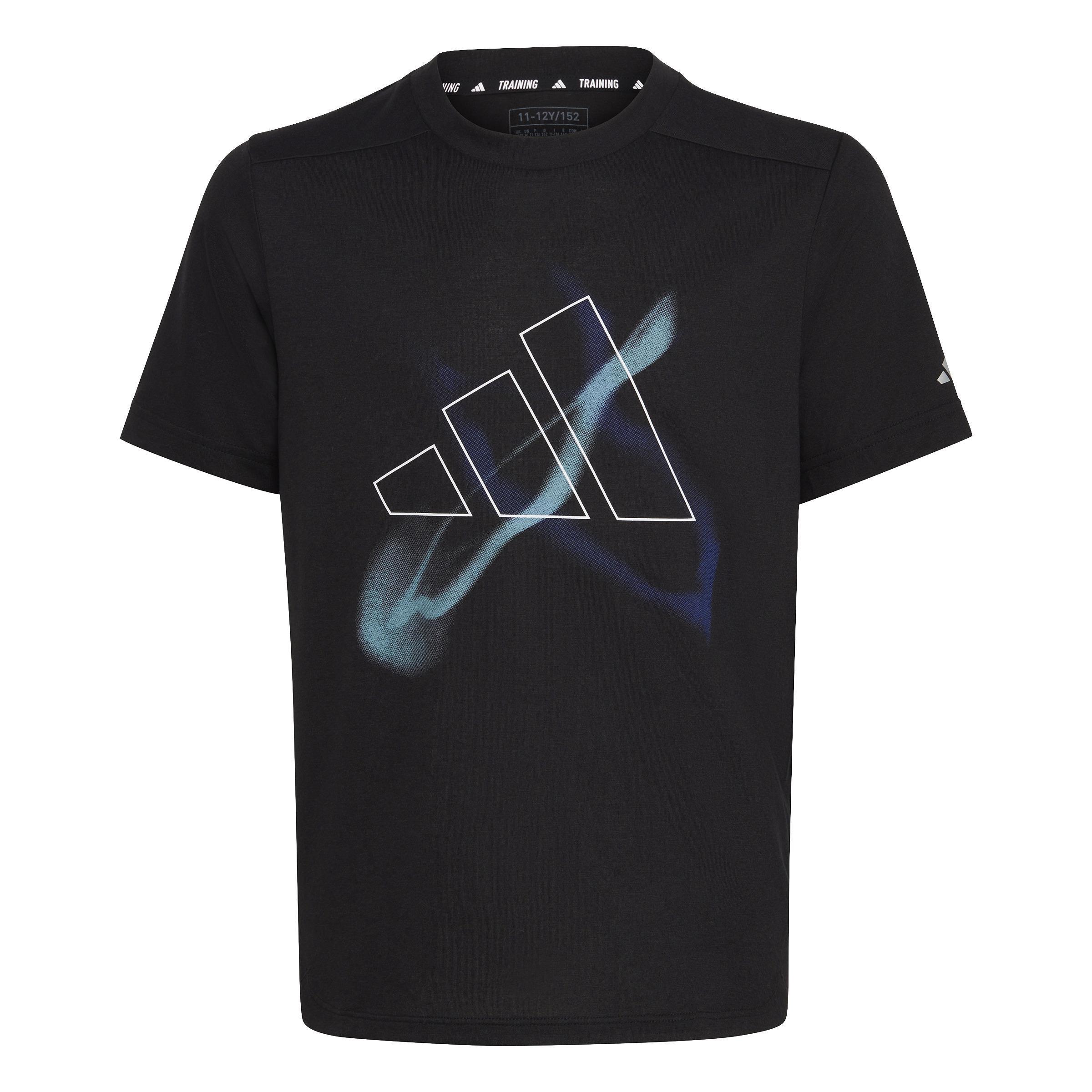 Kids Aeroready Graphic T-Shirt, Black, A901_ONE, large image number 0