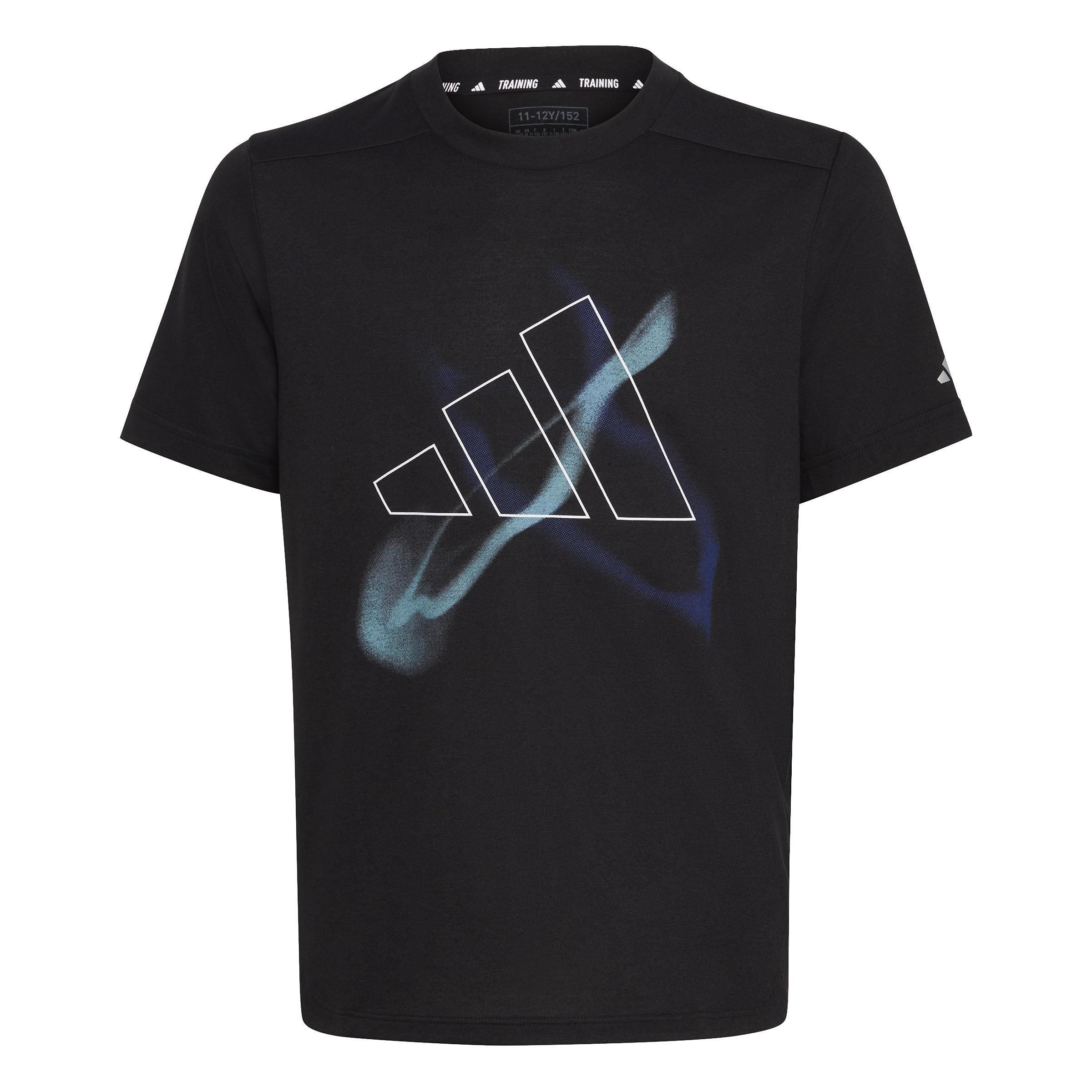 Kids Aeroready Graphic T-Shirt, Black, A901_ONE, large image number 1