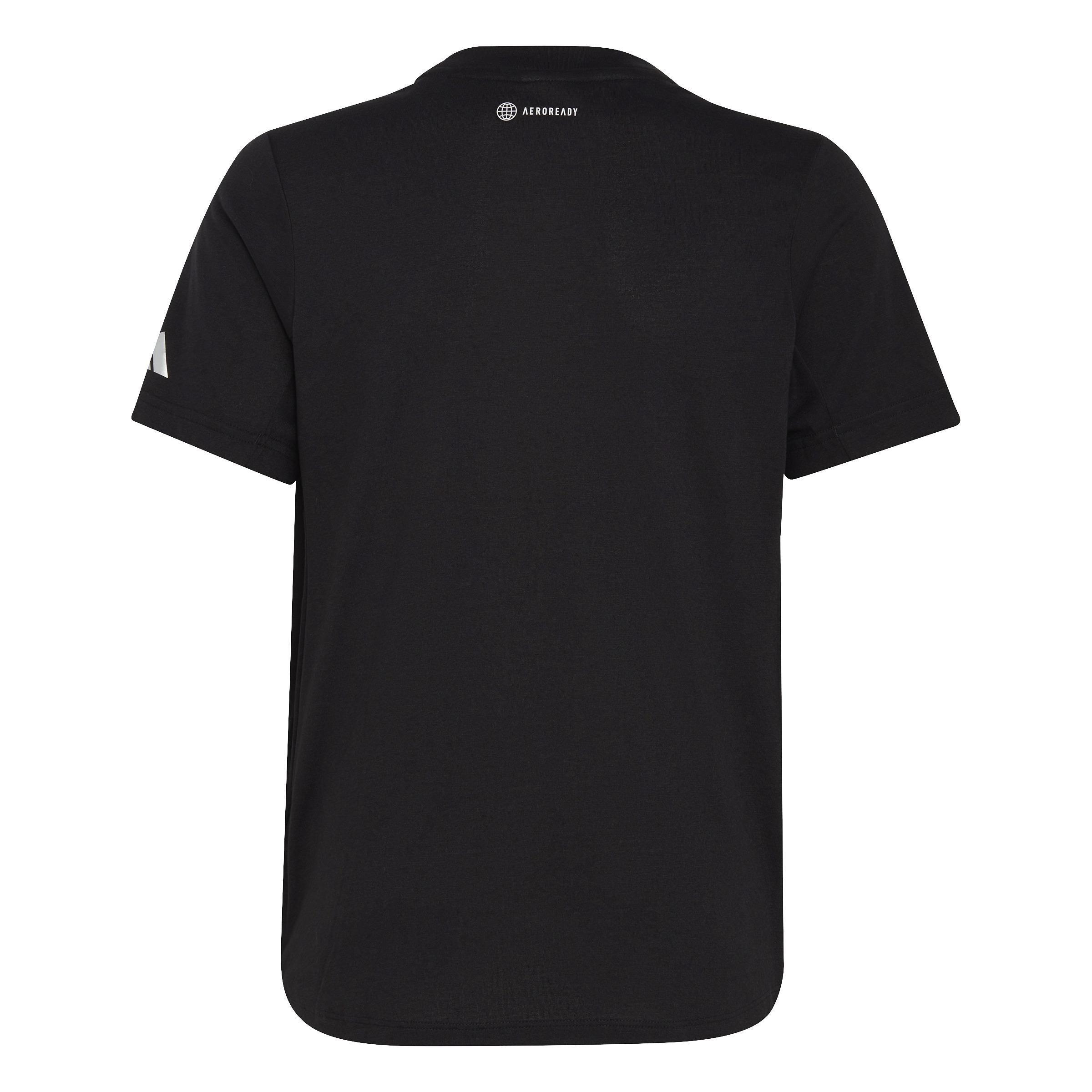Kids Aeroready Graphic T-Shirt, Black, A901_ONE, large image number 2