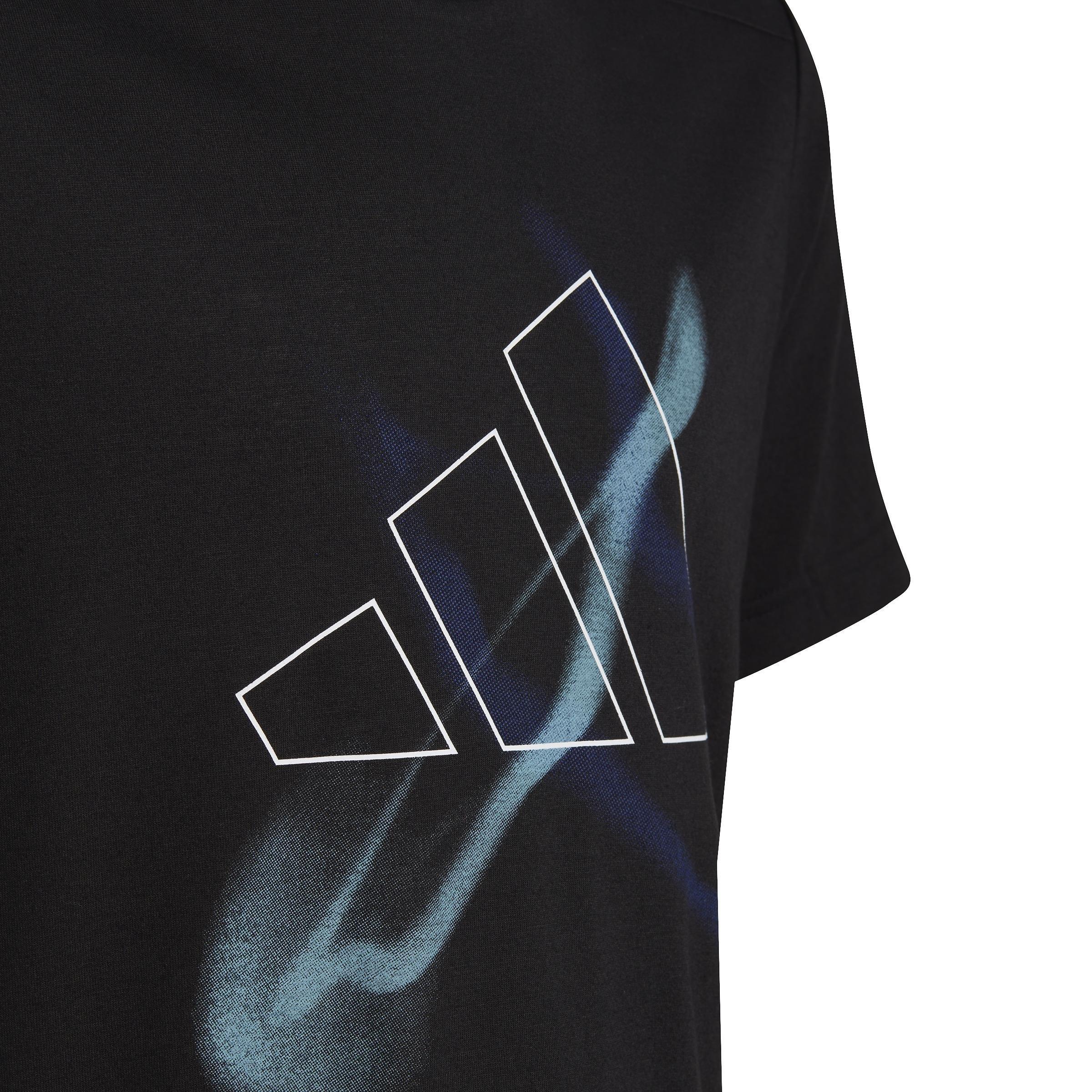 Kids Aeroready Graphic T-Shirt, Black, A901_ONE, large image number 3