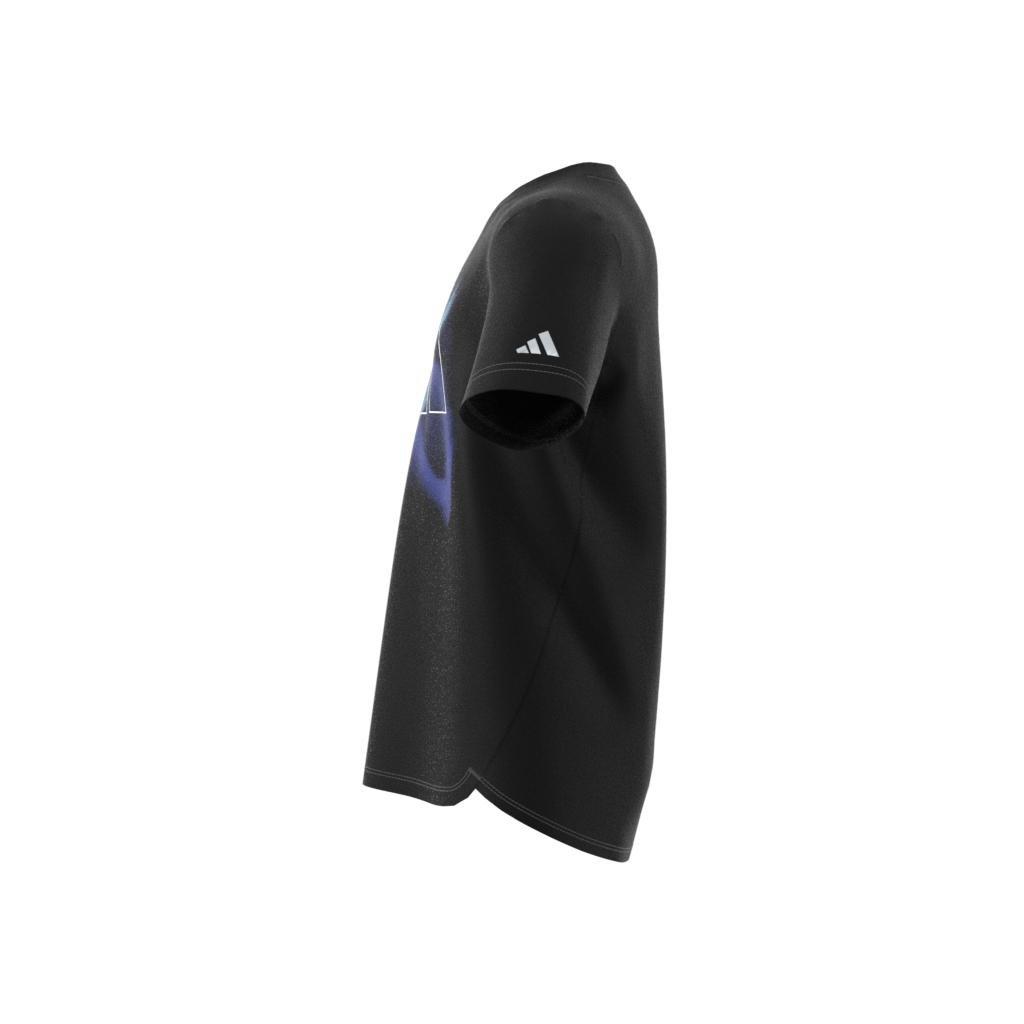 Kids Aeroready Graphic T-Shirt, Black, A901_ONE, large image number 6