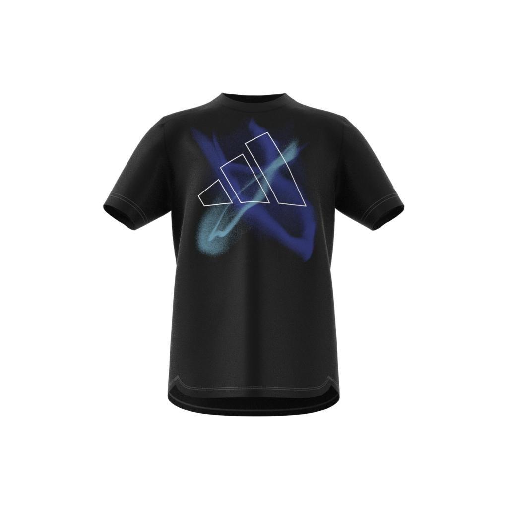 Kids Aeroready Graphic T-Shirt, Black, A901_ONE, large image number 9