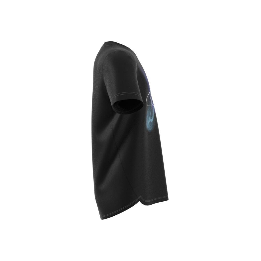 Kids Aeroready Graphic T-Shirt, Black, A901_ONE, large image number 10