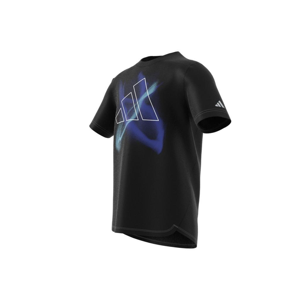 Kids Aeroready Graphic T-Shirt, Black, A901_ONE, large image number 13