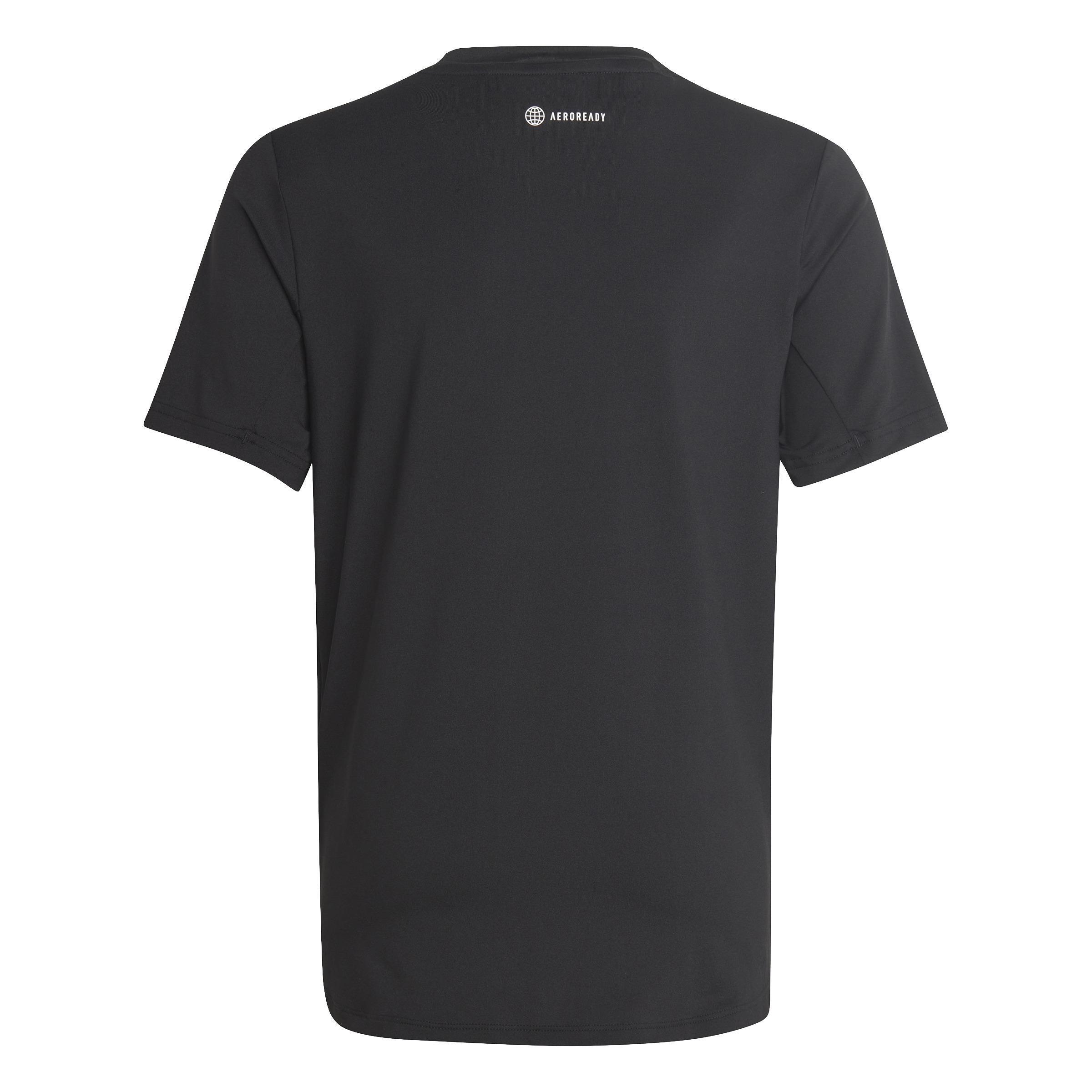 Train Icons Aeroready Logo T-Shirt, Black, A901_ONE, large image number 2