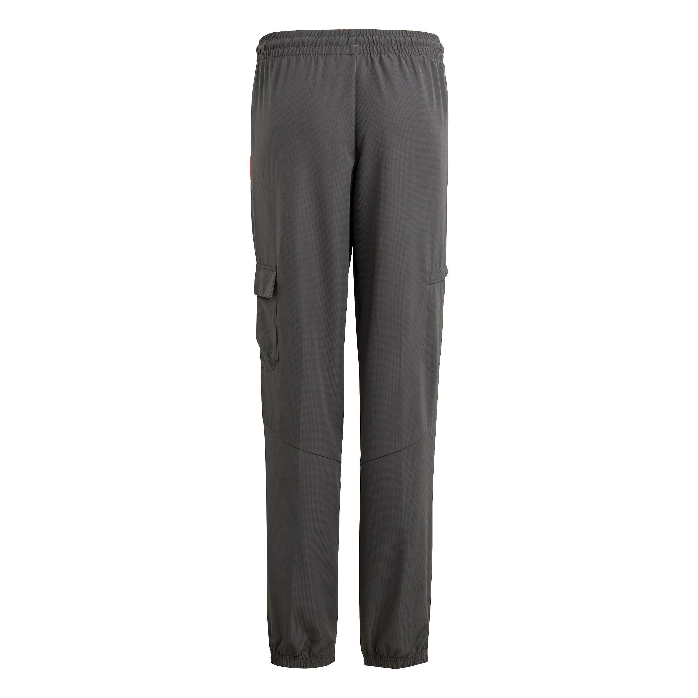 Unisex Kids City Escape Woven Cargo Pocket Tracksuit Bottoms, Grey, , large image number 2