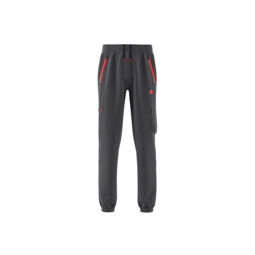 Unisex Kids City Escape Woven Cargo Pocket Tracksuit Bottoms, Grey, , large image number 6