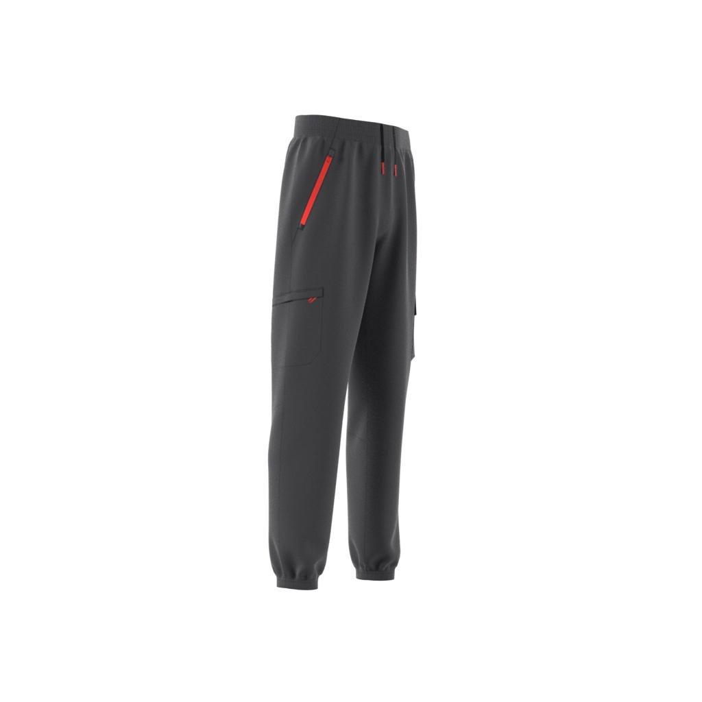 Unisex Kids City Escape Woven Cargo Pocket Tracksuit Bottoms, Grey, A901_ONE, large image number 12