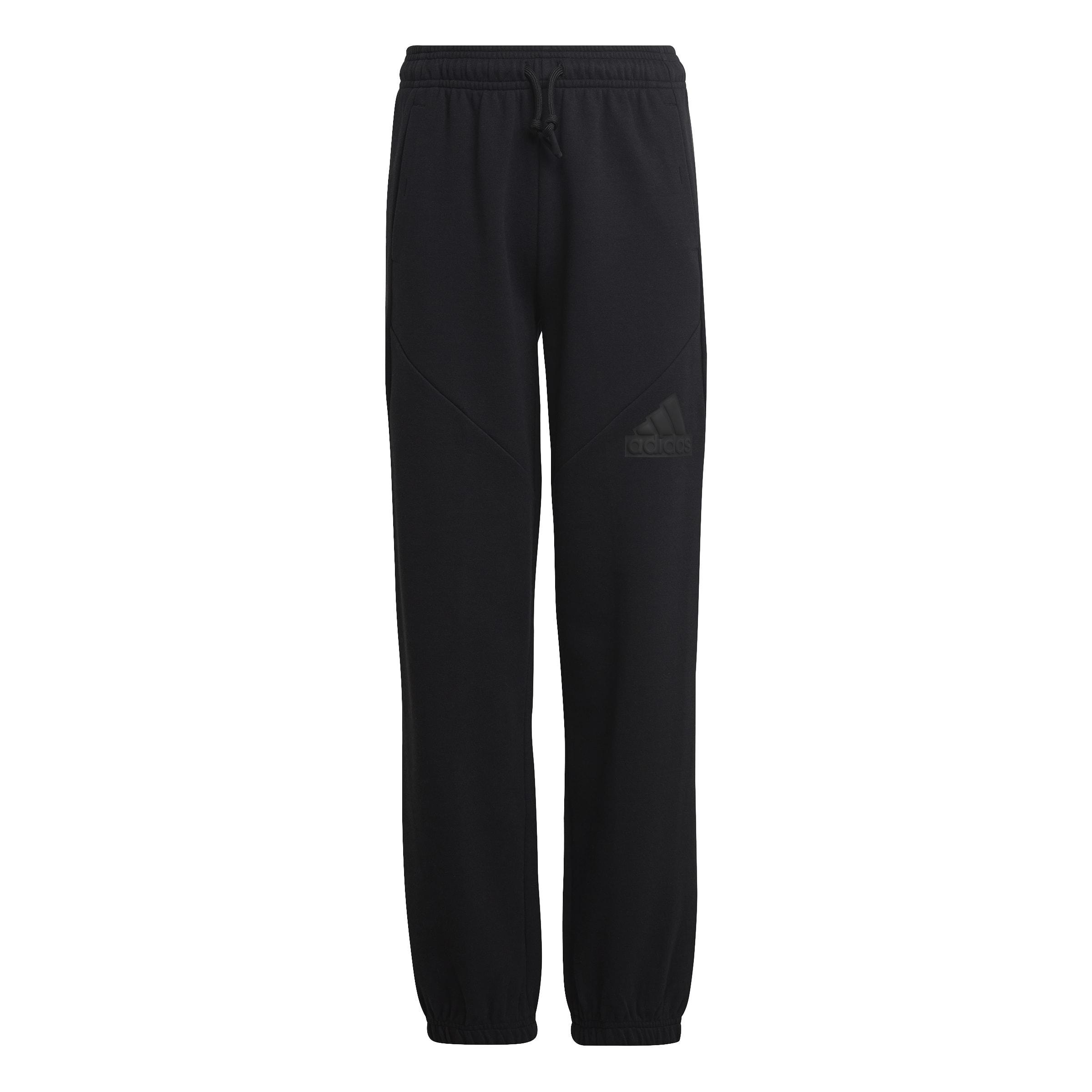 Unisex Kids Future Icons Logo Tracksuit Bottoms, Black, A901_ONE, large image number 0