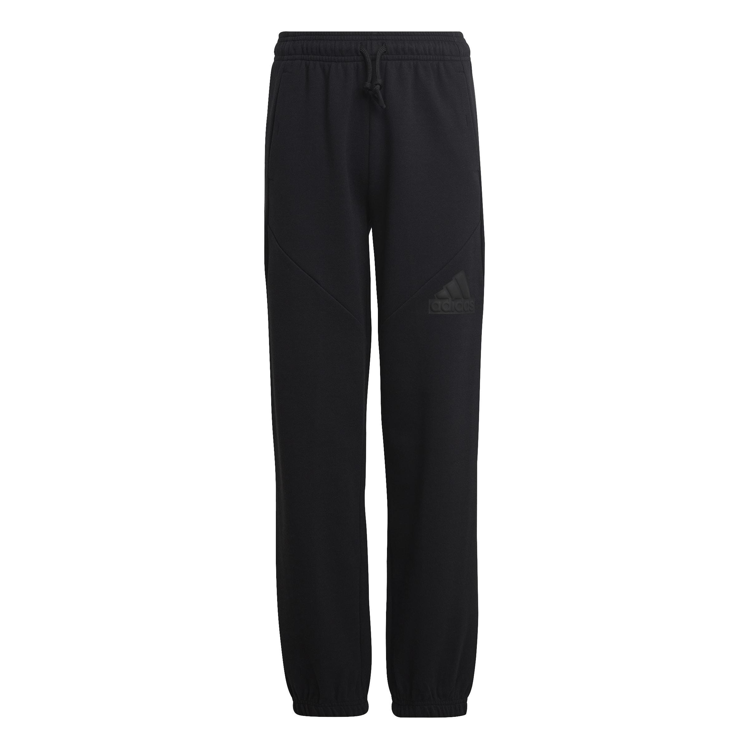 Unisex Kids Future Icons Logo Tracksuit Bottoms, Black, A901_ONE, large image number 1