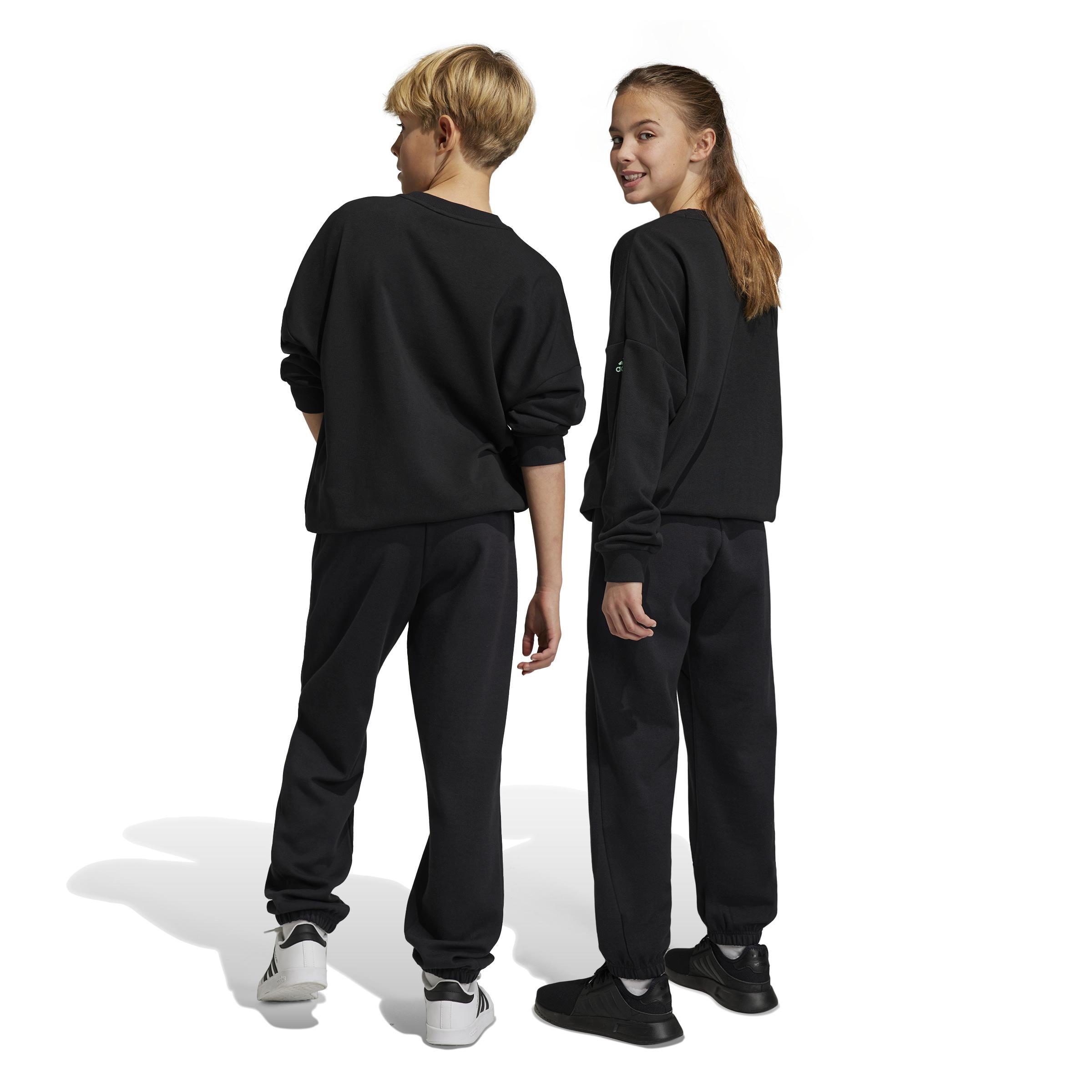 Unisex Kids Future Icons Logo Tracksuit Bottoms, Black, A901_ONE, large image number 2