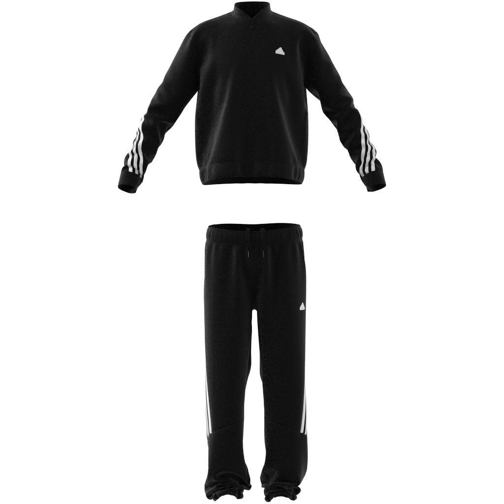 Unisex Kids Future Icons 3-Stripes Tracksuit, Black, A901_ONE, large image number 9