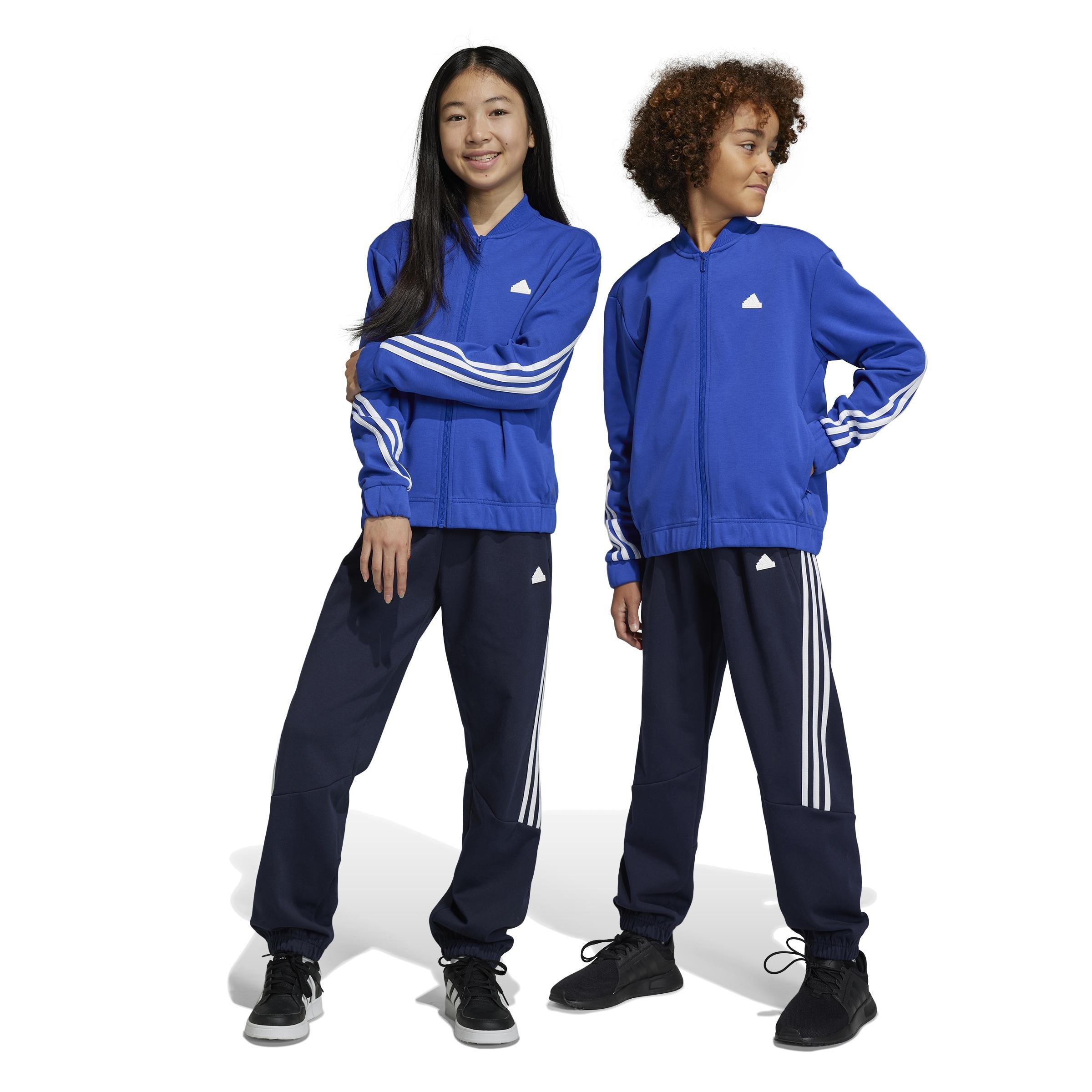 Girls blue adidas on sale tracksuit