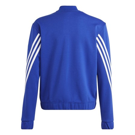 Kids Unisex Future Icons 3-Stripes Tracksuit, Blue, A901_ONE, large image number 4