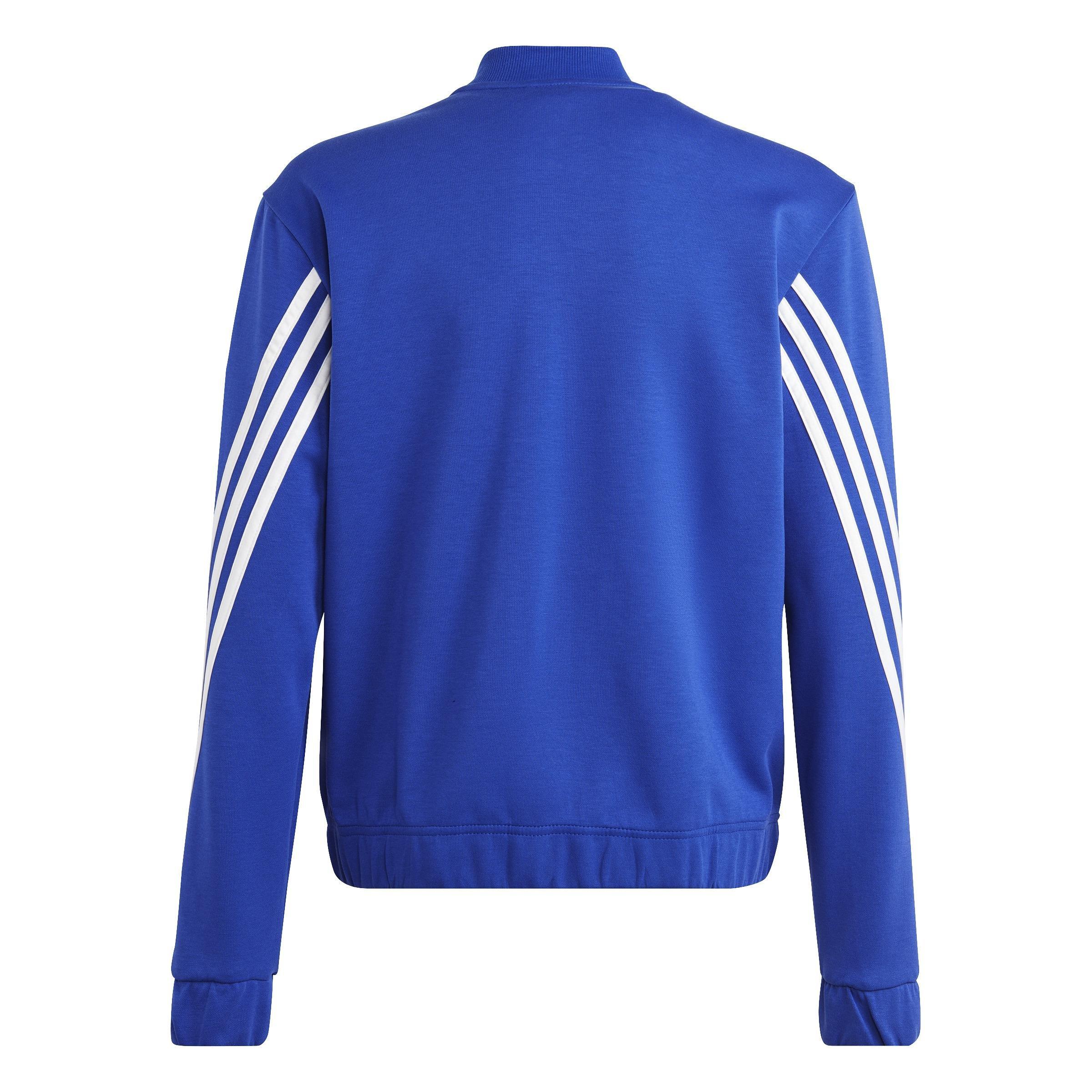 Unisex Kids Future Icons 3-Stripes Tracksuit, Blue, A901_ONE, large image number 4