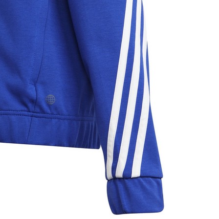 Kids Unisex Future Icons 3-Stripes Tracksuit, Blue, A901_ONE, large image number 6