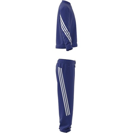Kids Unisex Future Icons 3-Stripes Tracksuit, Blue, A901_ONE, large image number 11