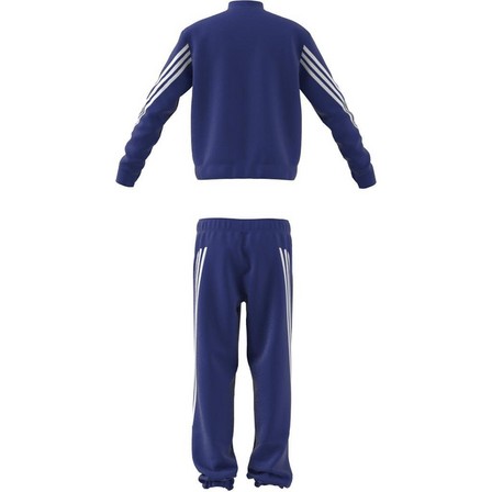 Kids Unisex Future Icons 3-Stripes Tracksuit, Blue, A901_ONE, large image number 14