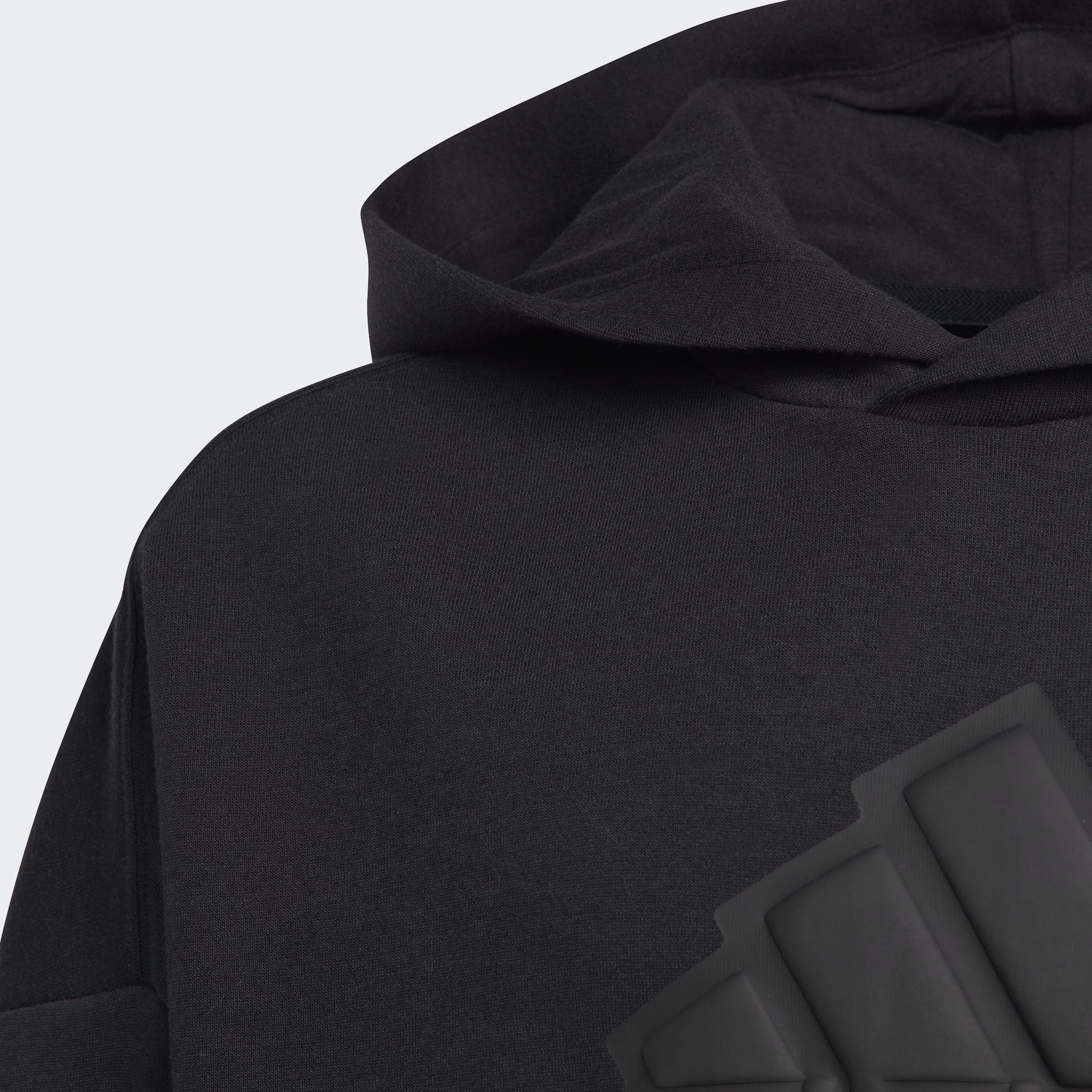 Unisex Kids Future Icons Logo Hoodie, Black, A901_ONE, medium