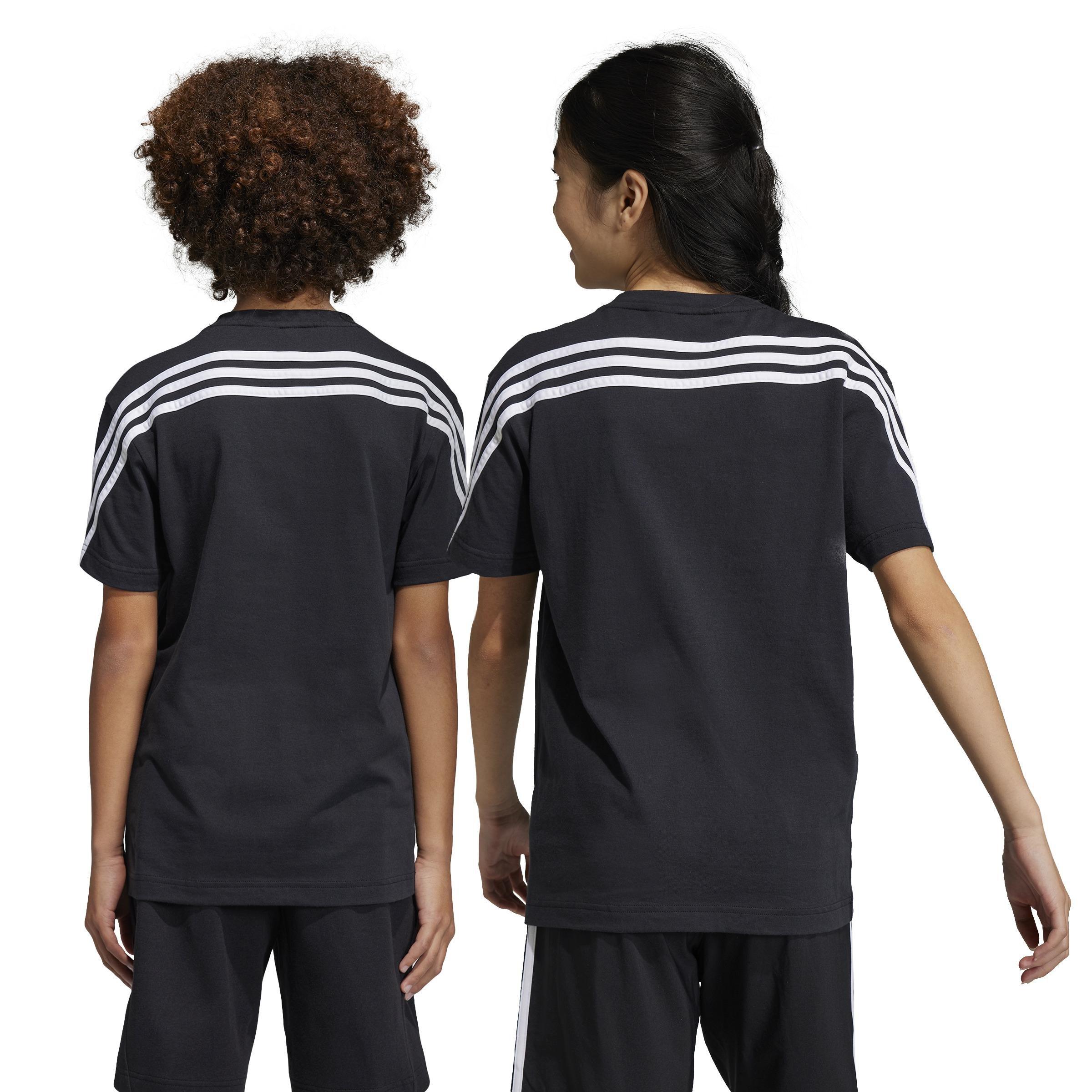 Unisex Kids Future Icons 3-Stripes T-Shirt, Black, A901_ONE, large image number 3