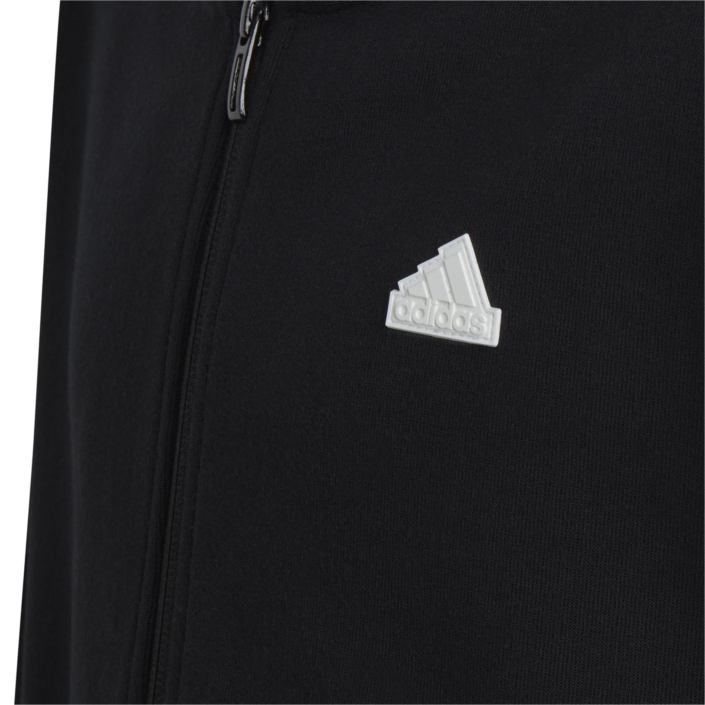 Unisex Kids Future Icons 3-Stripes Full-Zip Hooded Track Top, Black, , large image number 4