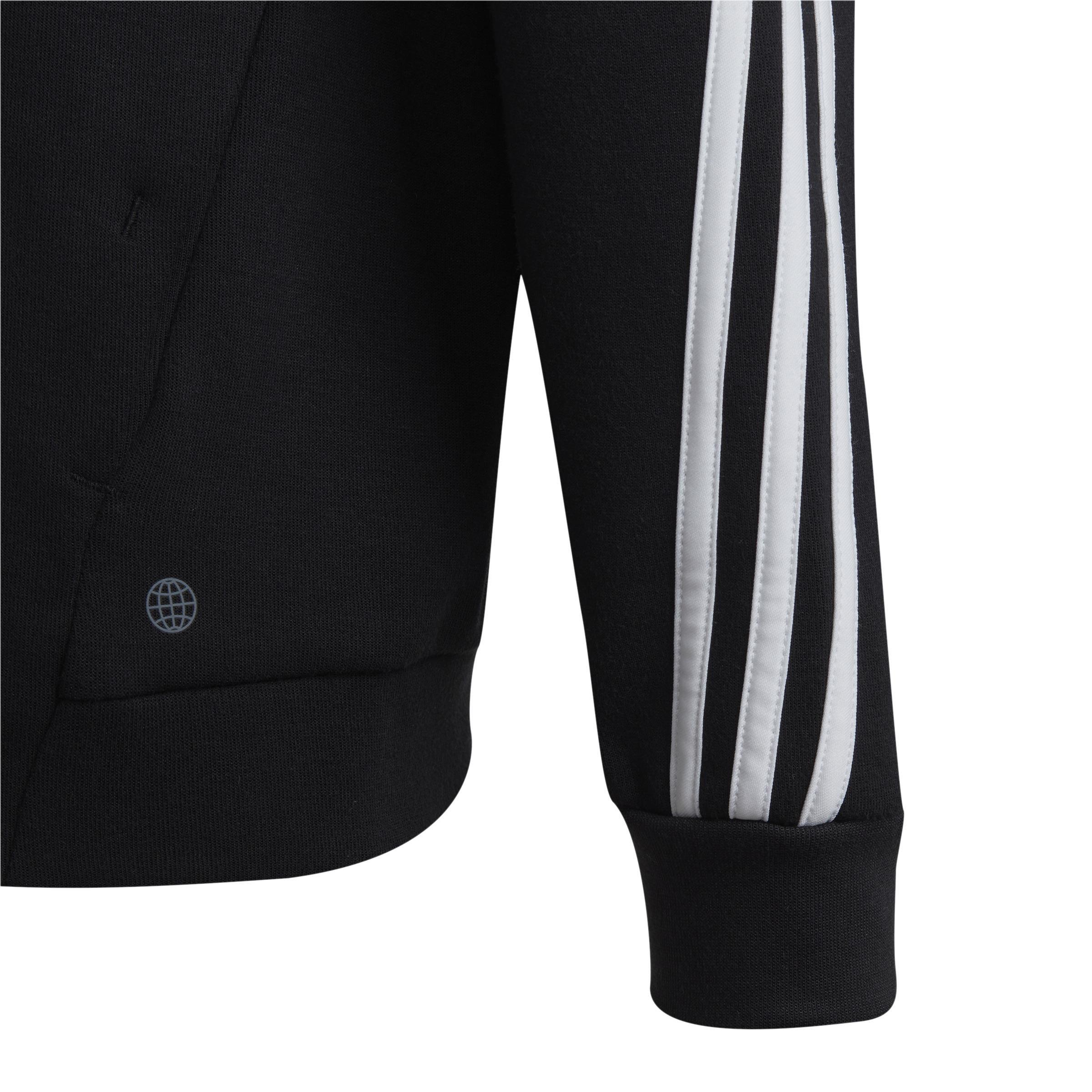 Unisex Kids Future Icons 3-Stripes Full-Zip Hooded Track Top, Black, , large image number 6