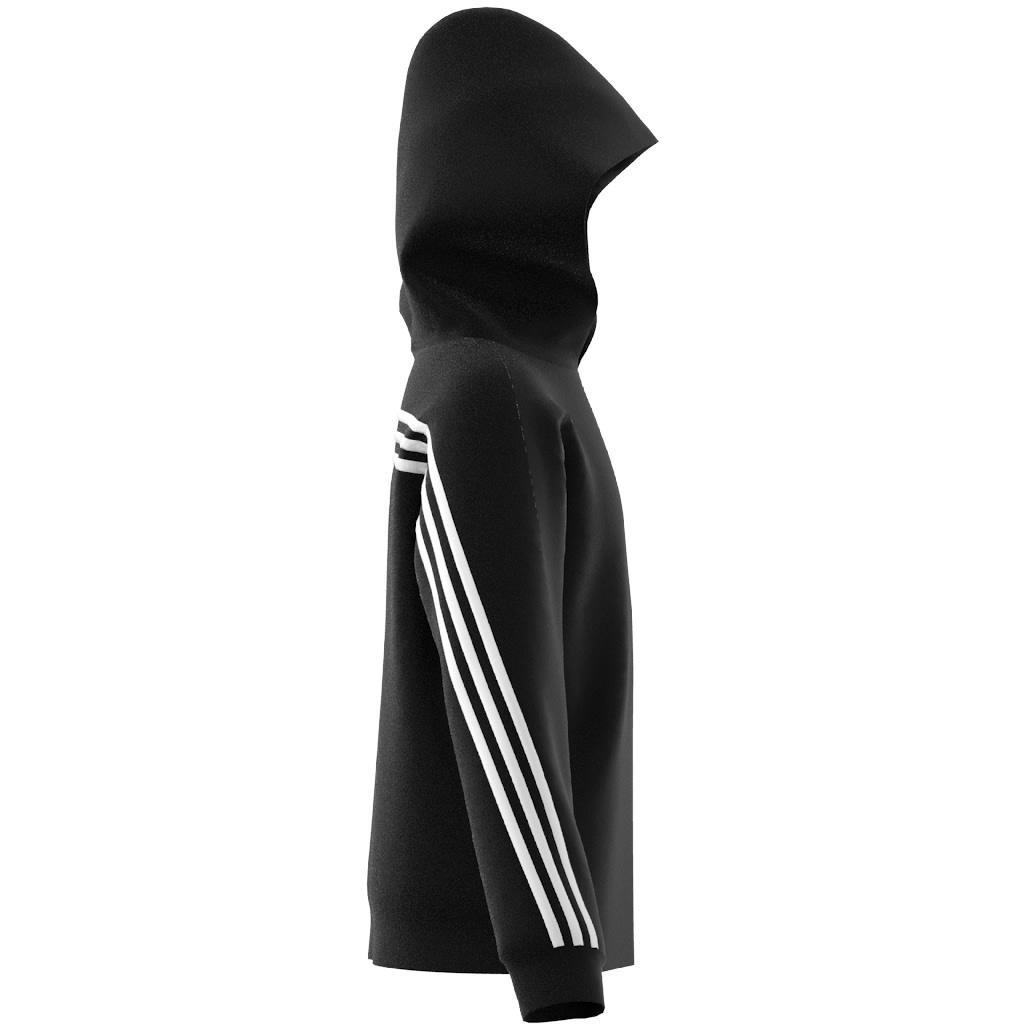 Unisex Kids Future Icons 3-Stripes Full-Zip Hooded Track Top, Black, , large image number 10