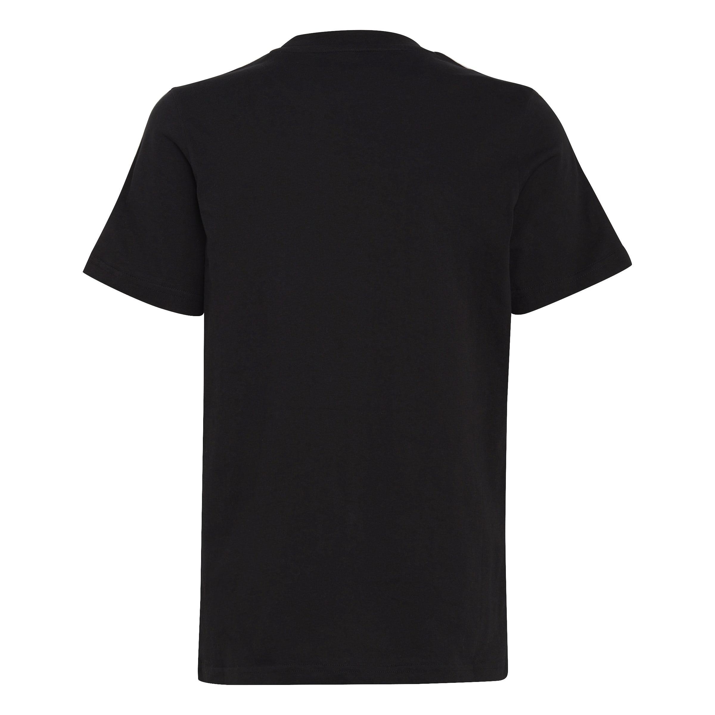 Unisex Kids Essentials 3-Stripes Cotton T-Shirt, Black, A901_ONE, large image number 2