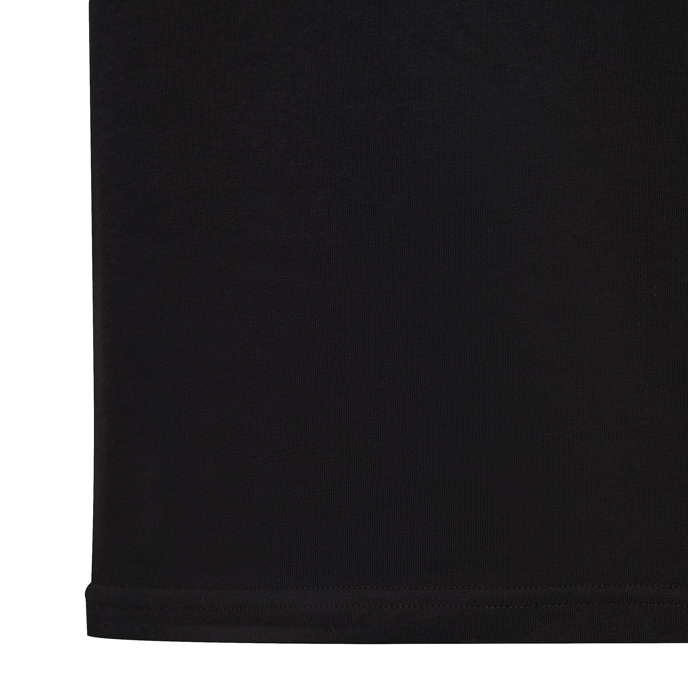 Unisex Kids Essentials 3-Stripes Cotton T-Shirt, Black, A901_ONE, large image number 4