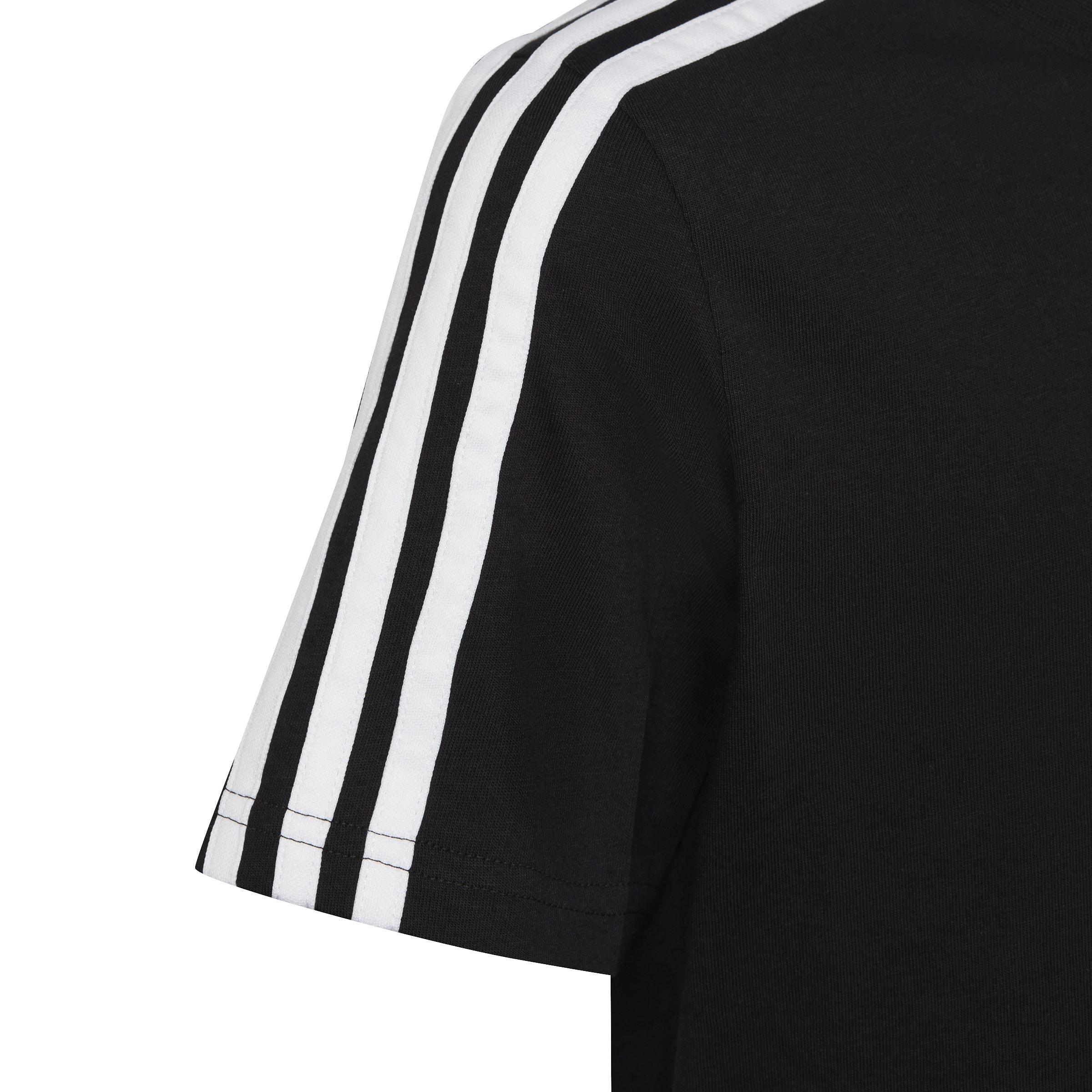 Unisex Kids Essentials 3-Stripes Cotton T-Shirt, Black, A901_ONE, large image number 6