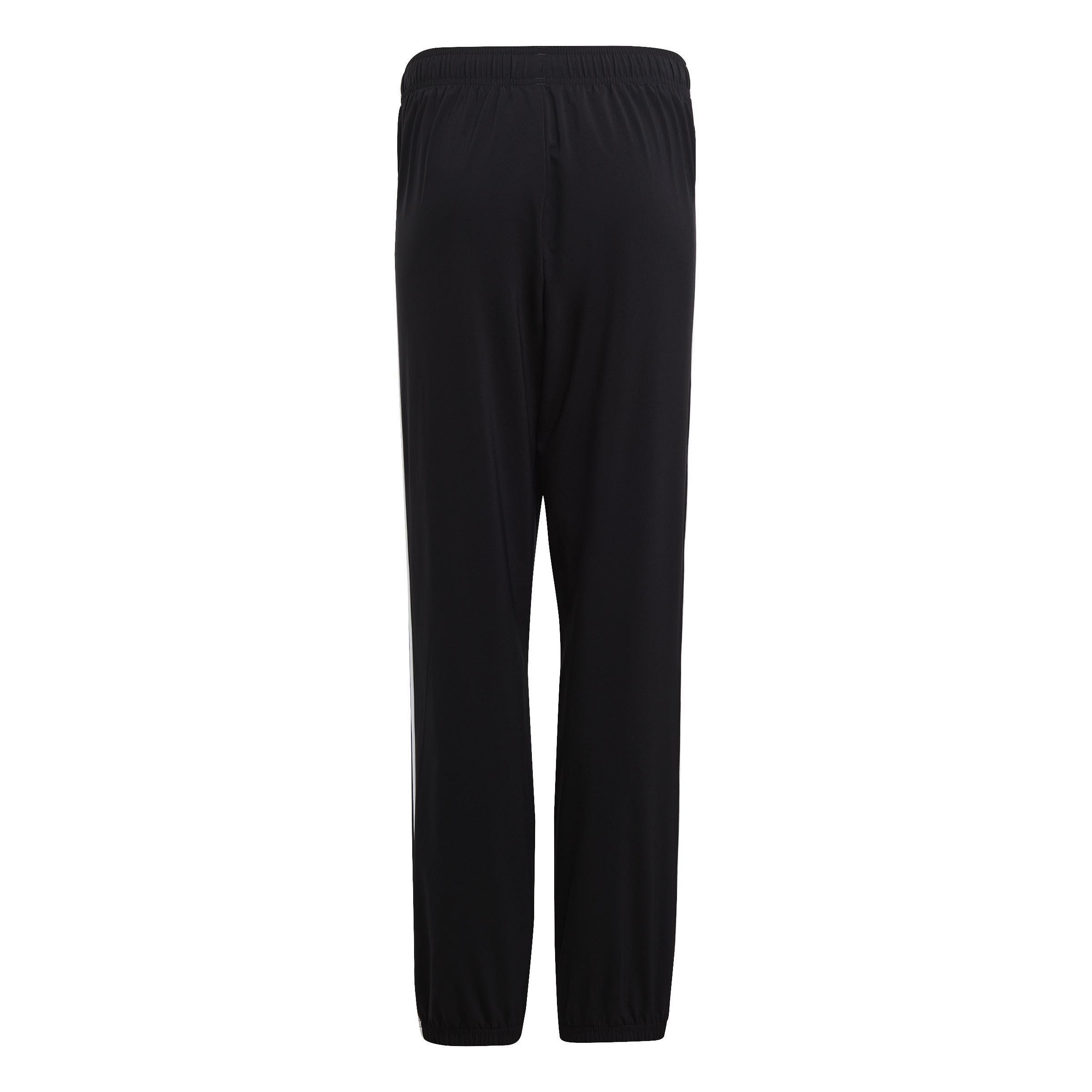 Unisex Kids Essentials 3-Stripes Woven Tracksuit Bottoms, Black, , large image number 2